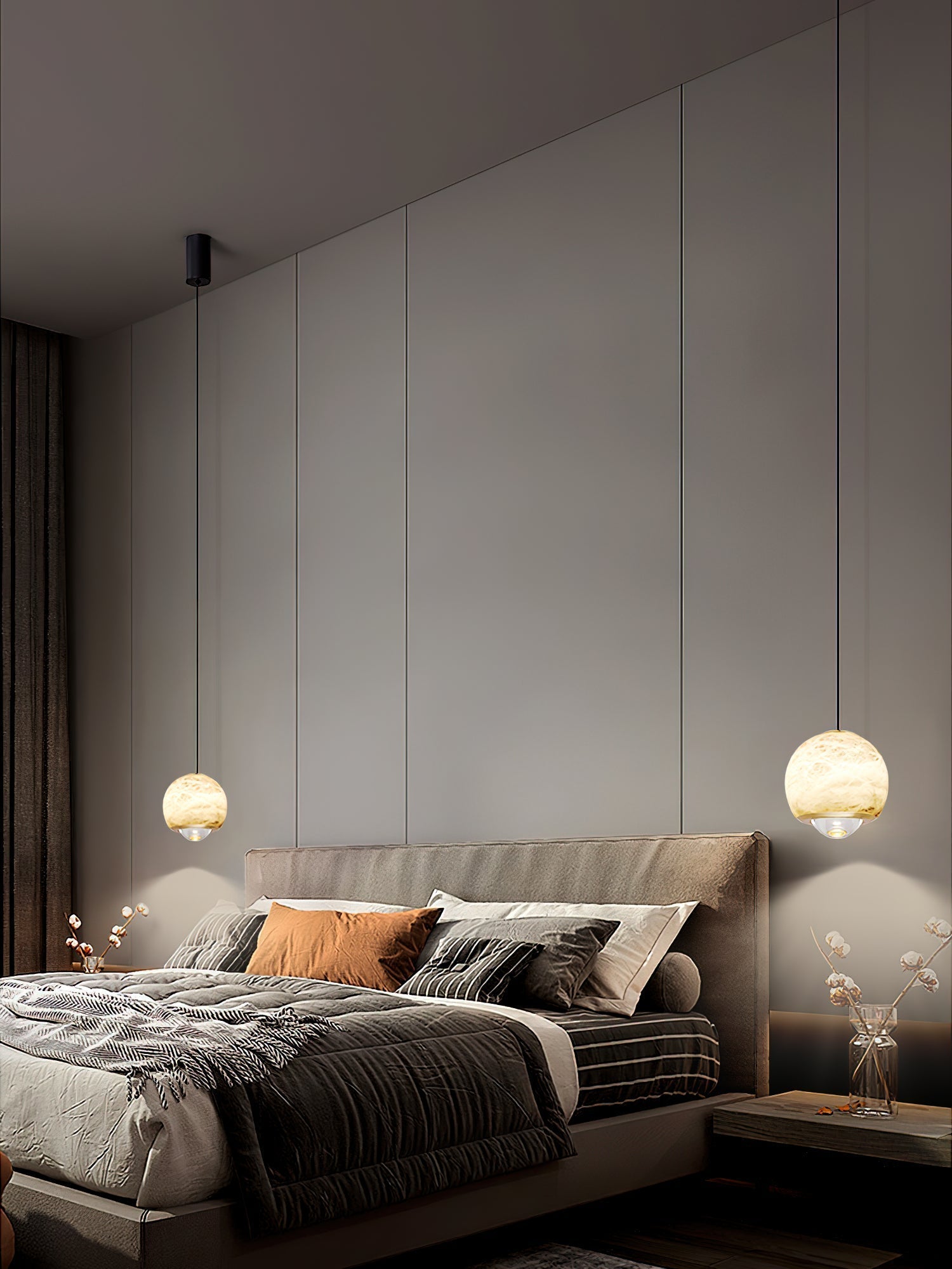 Zephaan Suspension Laiton Albâtre Moderne Minimaliste - Neutralighting