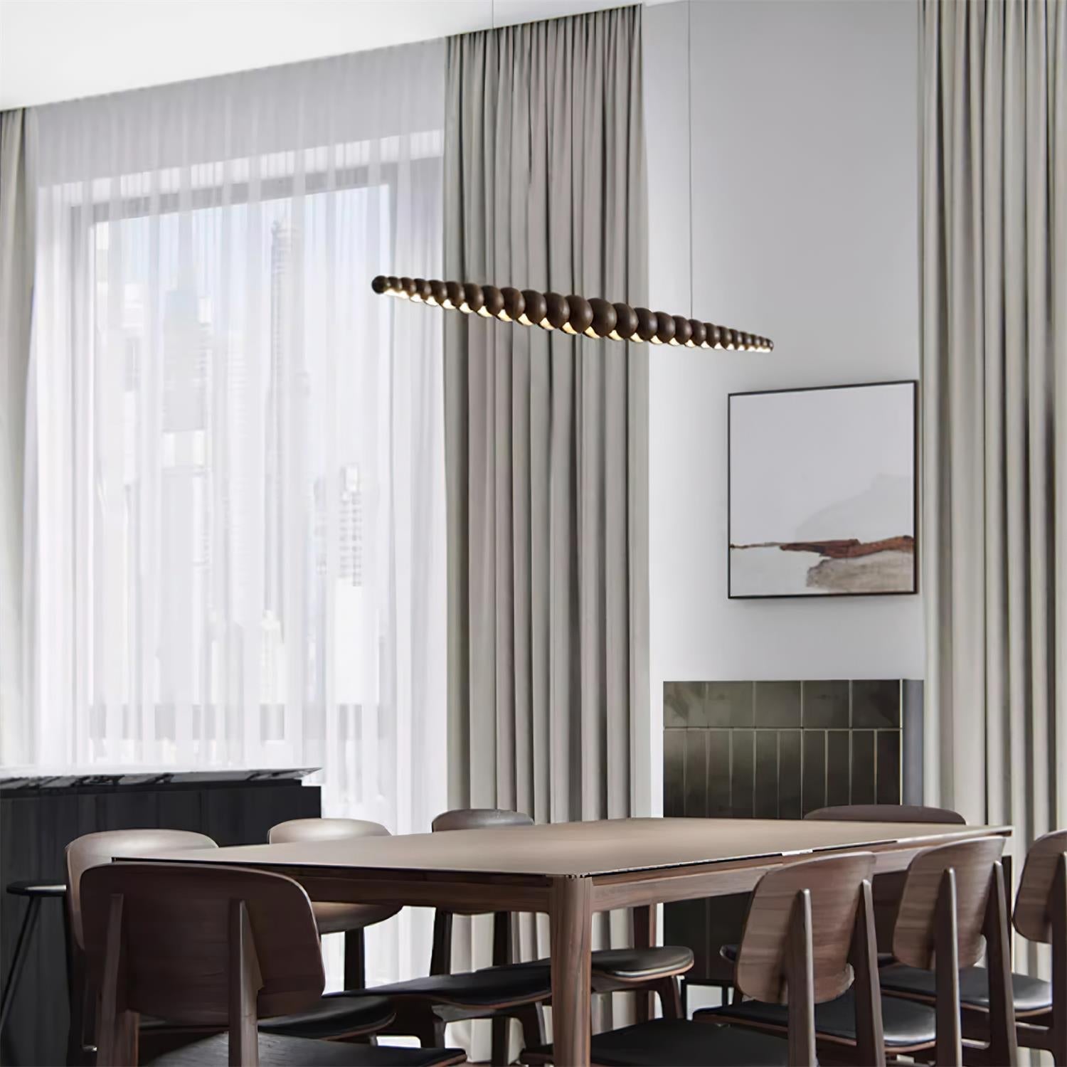 Arbor Chandelier Minimaliste en Bois Noyer - Neutralighting