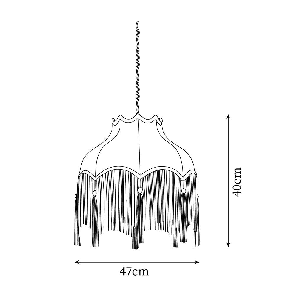 Fina Pendant Light Velvet Fringe Vintage Elegant Tassel - Letslighting