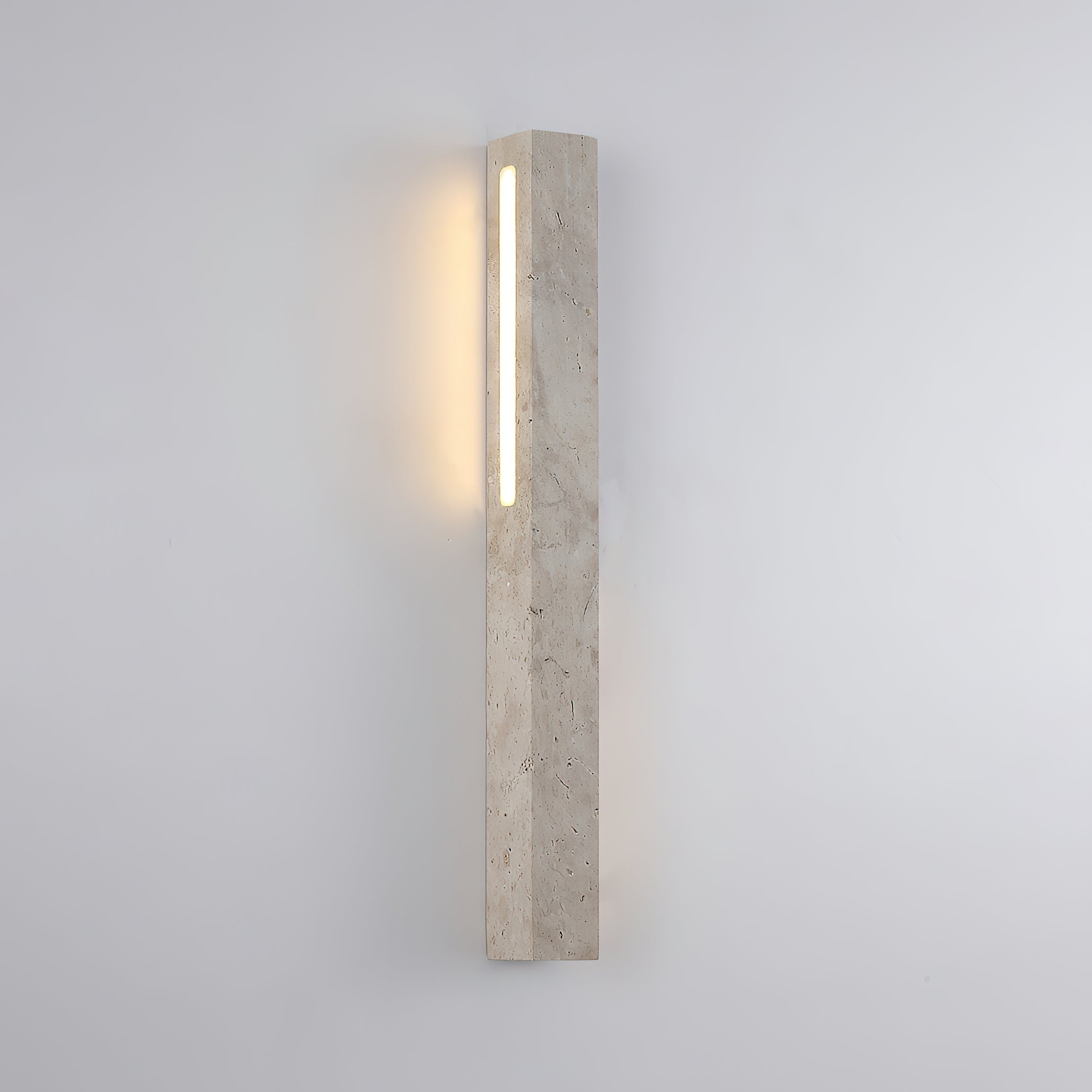 Eurdora Modern Minimalist Travertine Wall Lamp - Lamp Copper