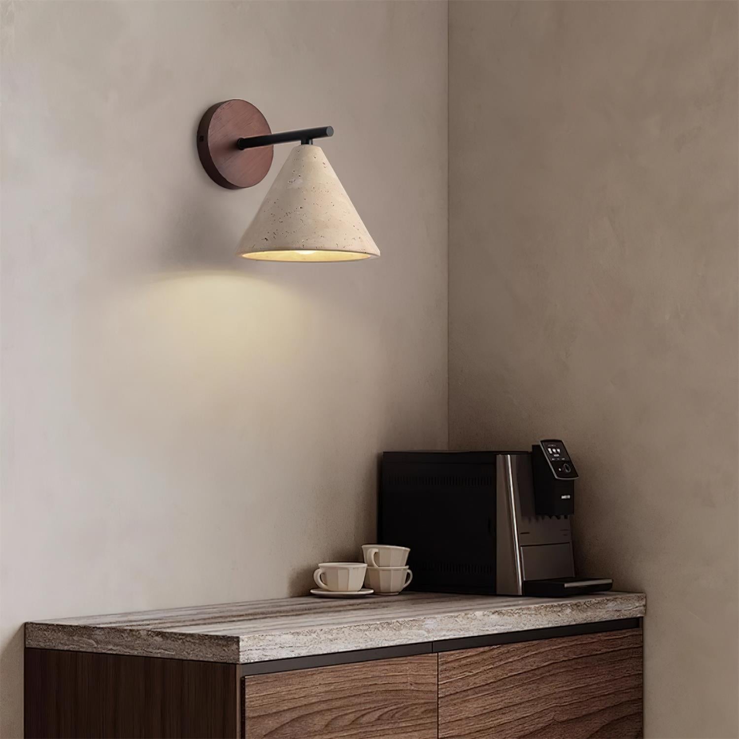 Tavero Applique Murale Moderne Bois Cone - Neutralighting