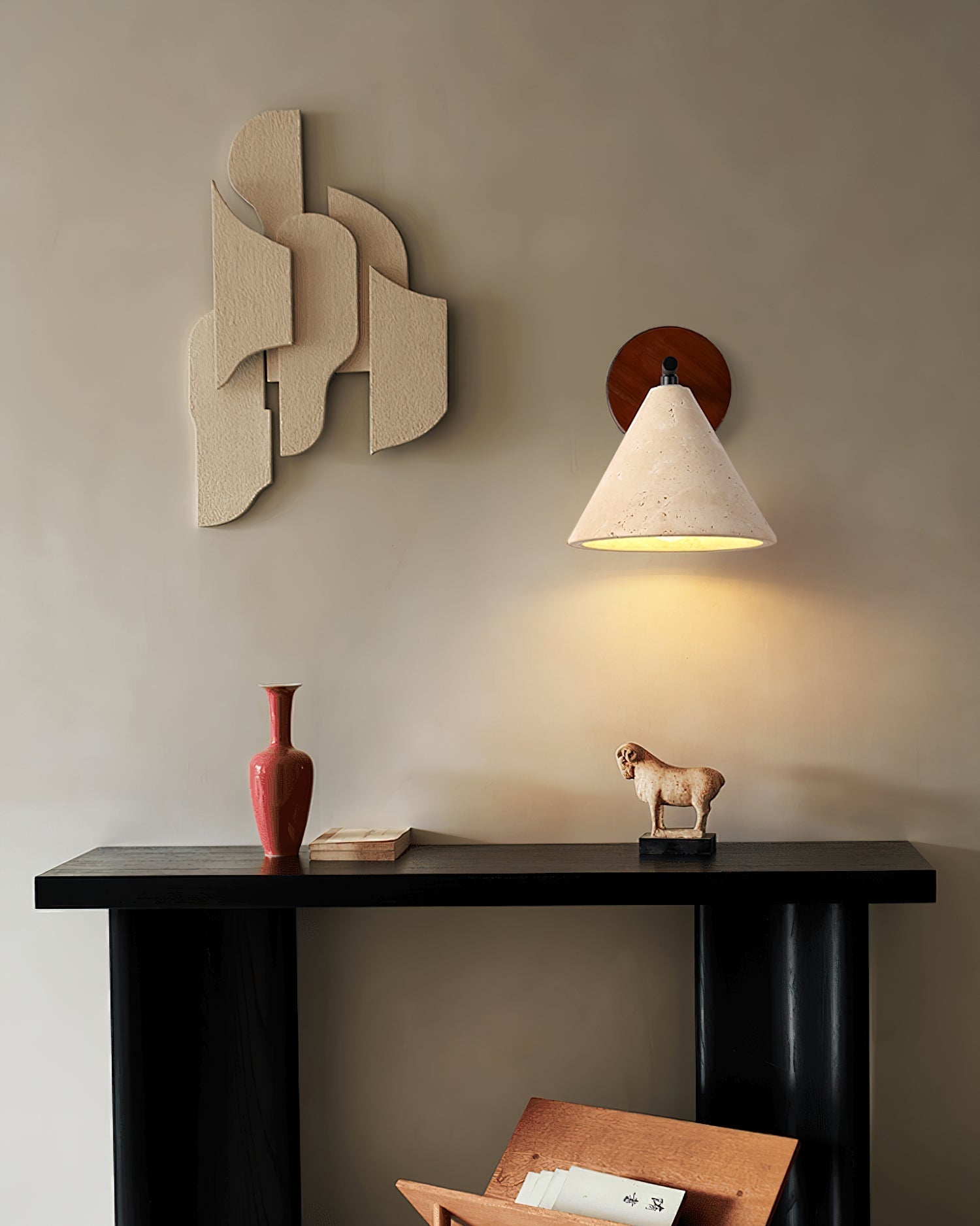 Tavero Applique Murale Moderne Bois Cone - Neutralighting