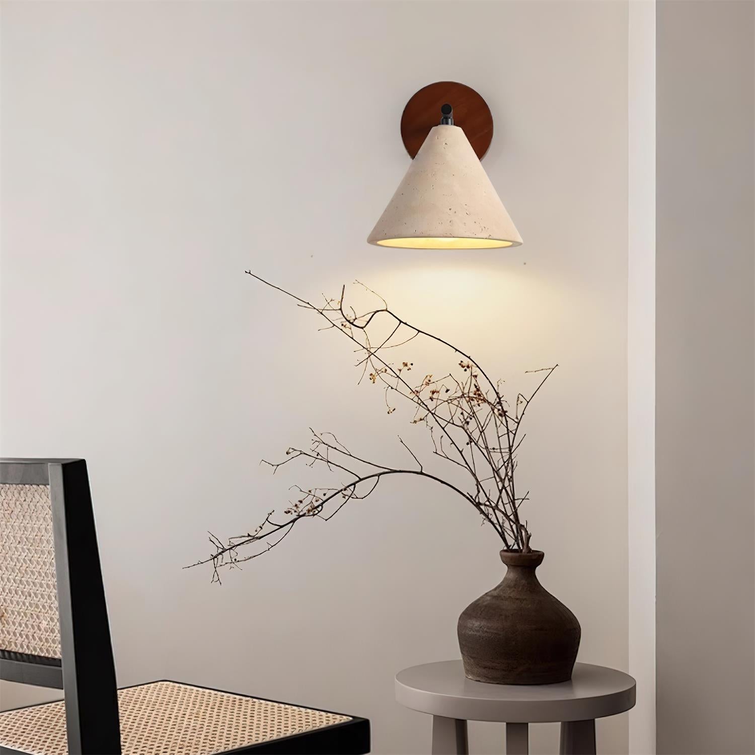 Tavero Applique Murale Moderne Bois Cone - Neutralighting
