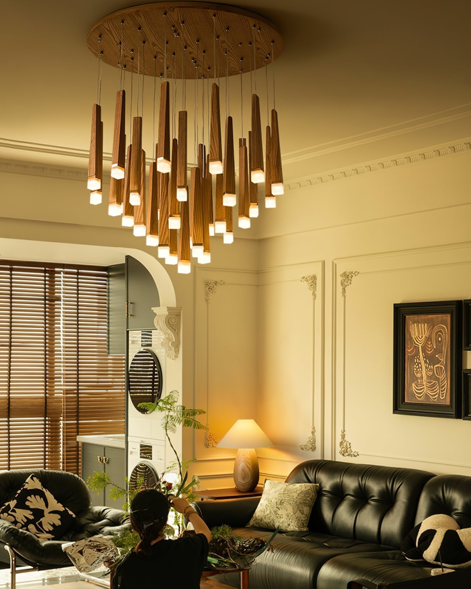 Armarila Firewood Stick Wood Chandelier - Blowlighting