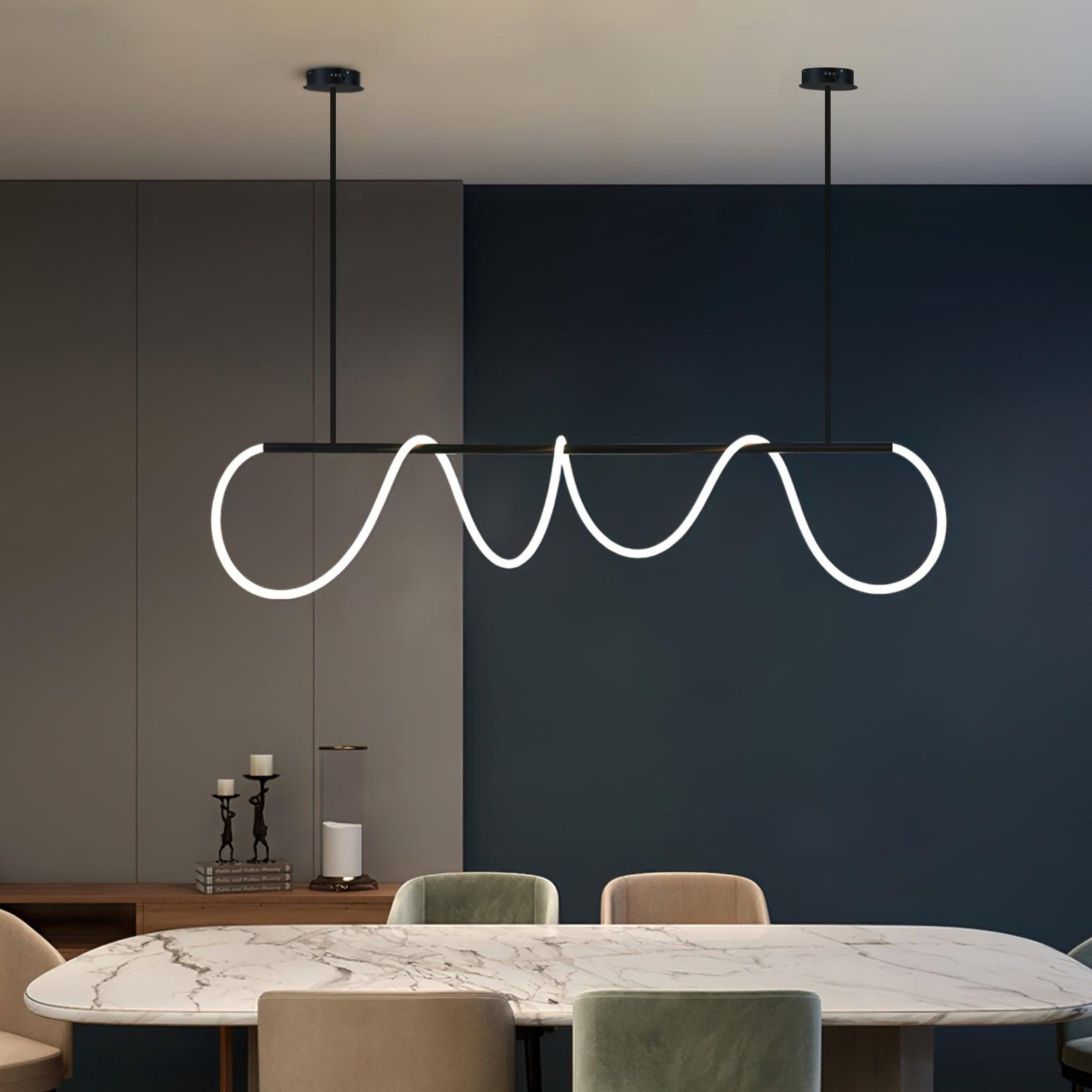 Lustra Chandelier Flexible Silicone Courbe Moderne Élégant - Neutralighting