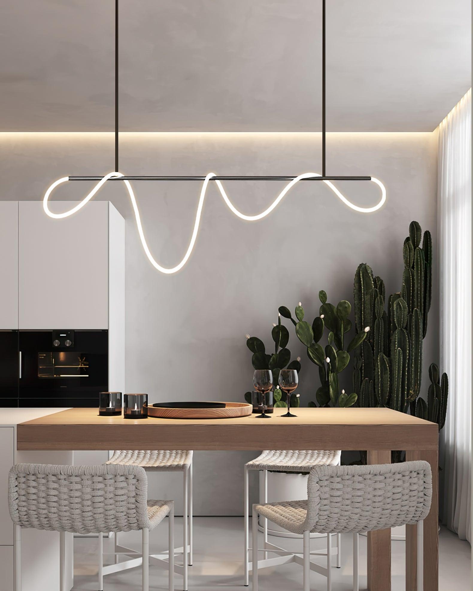 Lustra Chandelier Flexible Silicone Courbe Moderne Élégant - Neutralighting