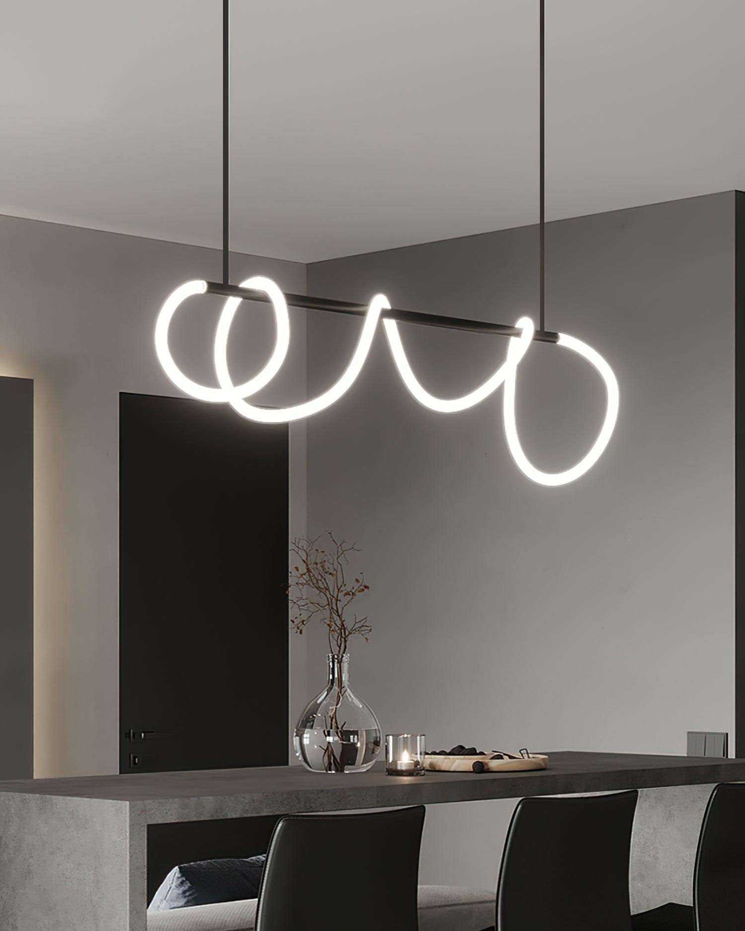 Lustra Chandelier Flexible Silicone Courbe Moderne Élégant - Neutralighting