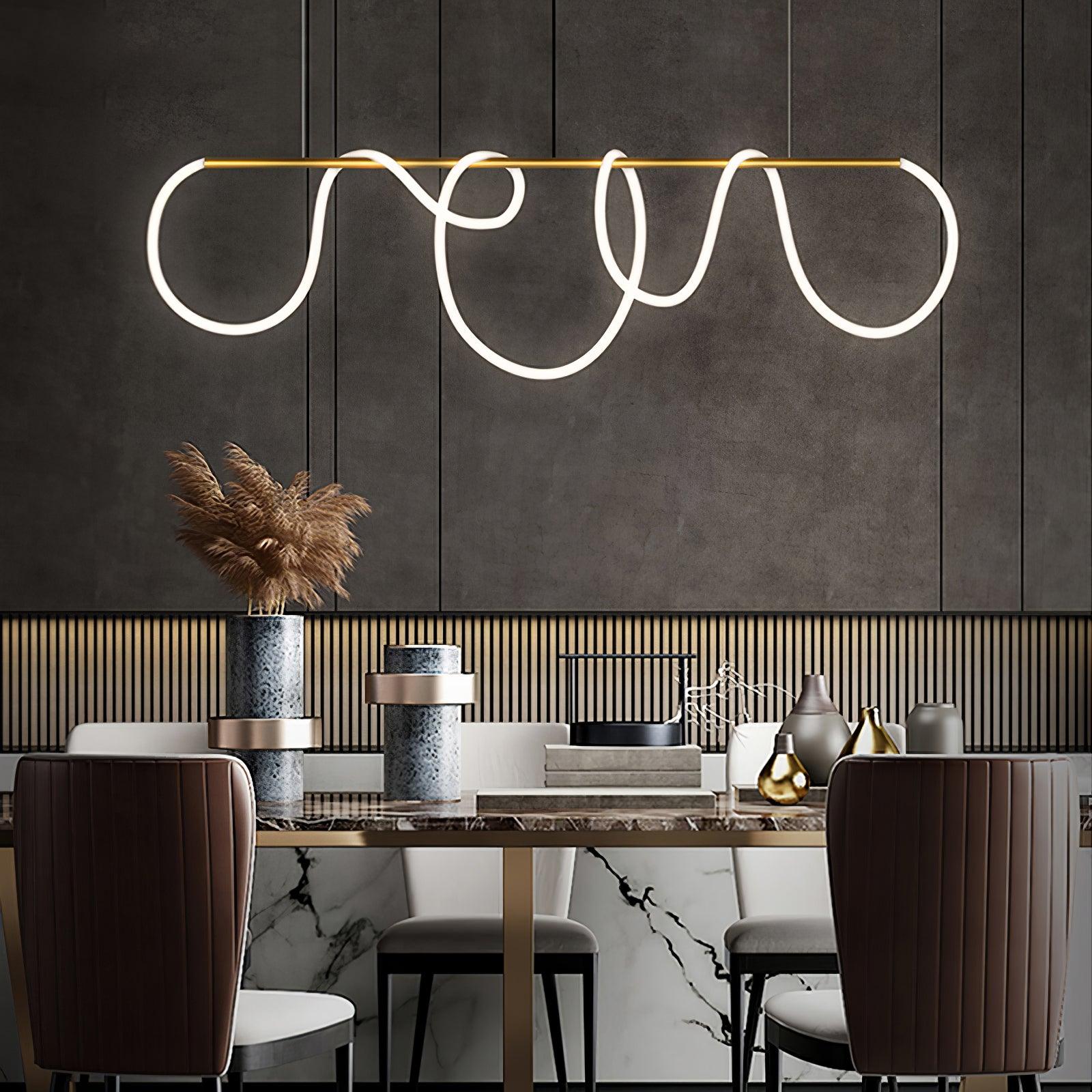 Lustra Chandelier Flexible Silicone Courbe Moderne Élégant - Neutralighting