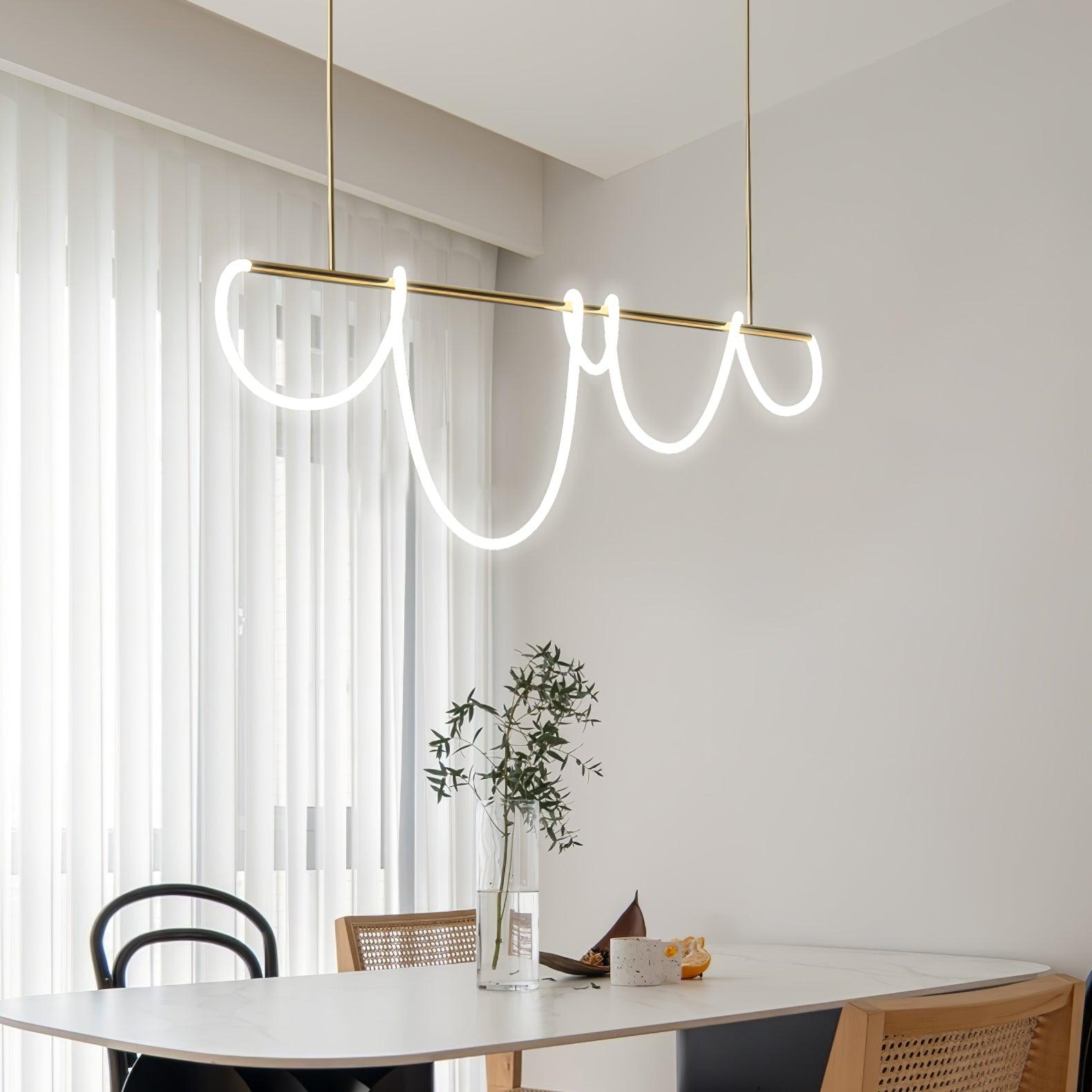 Lustra Chandelier Flexible Silicone Courbe Moderne Élégant - Neutralighting