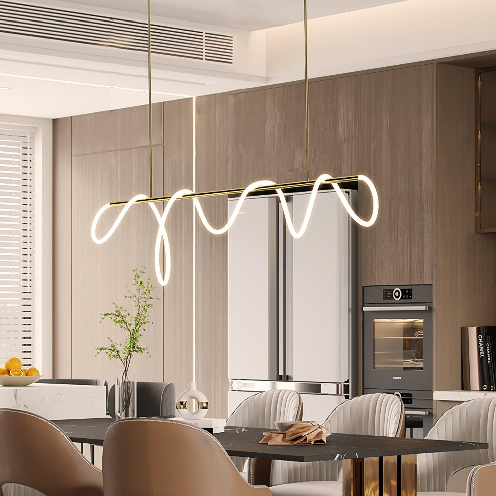 Lustra Chandelier Flexible Silicone Courbe Moderne Élégant - Neutralighting