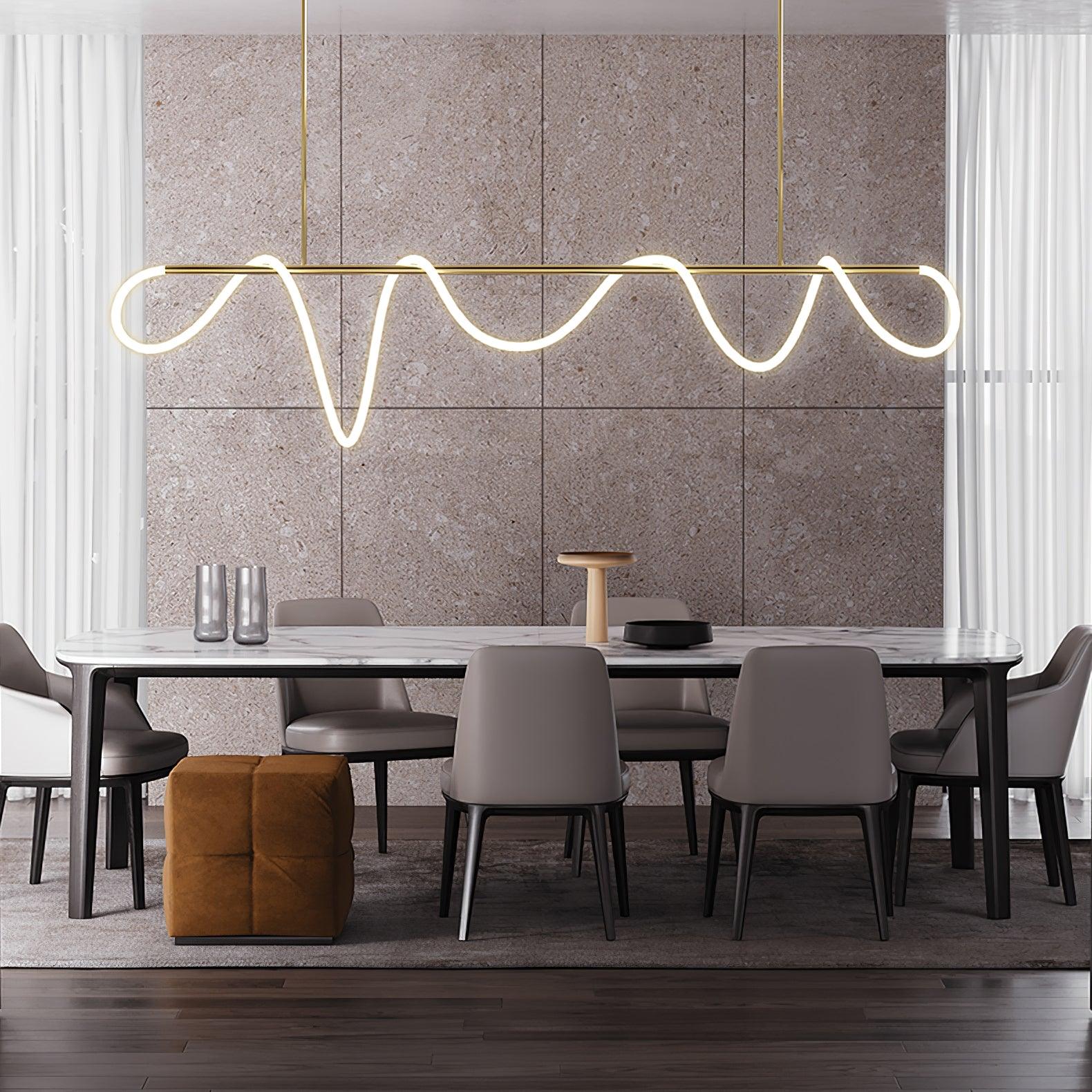 Lustra Chandelier Flexible Silicone Courbe Moderne Élégant - Neutralighting