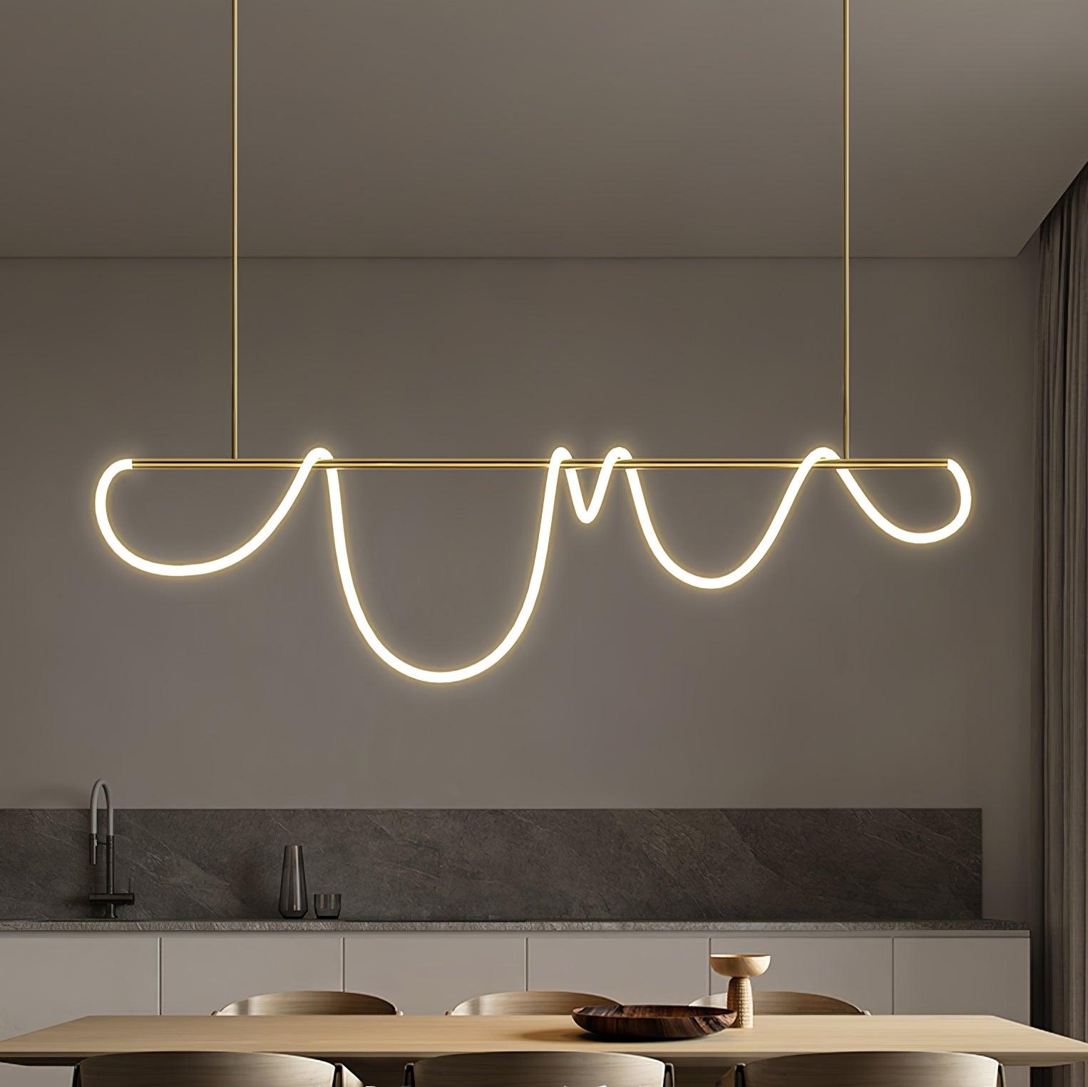 Lustra Chandelier Flexible Silicone Courbe Moderne Élégant - Neutralighting