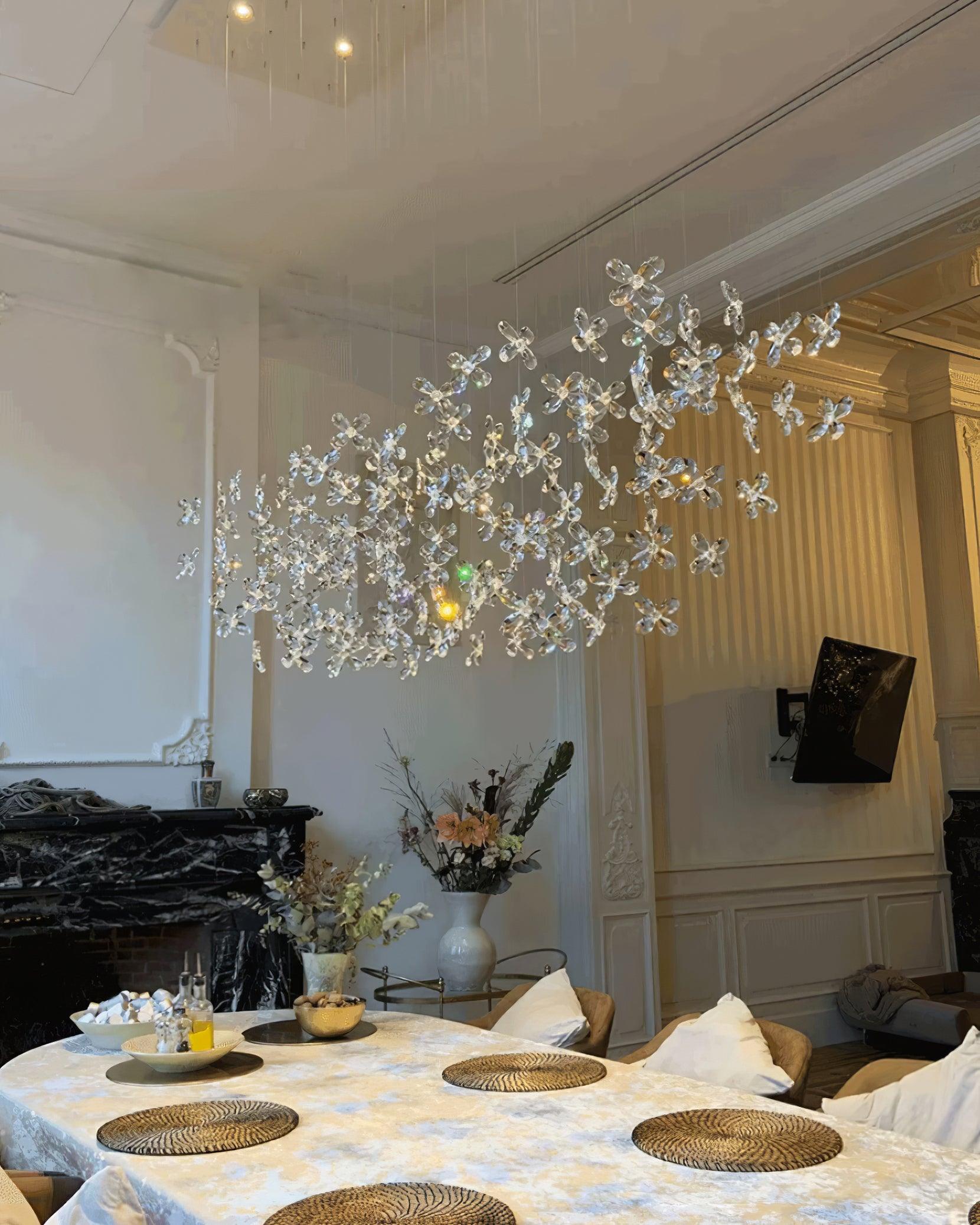 Lustra Chandelier Cristal Papillon Bouquet Floral - Neutralighting