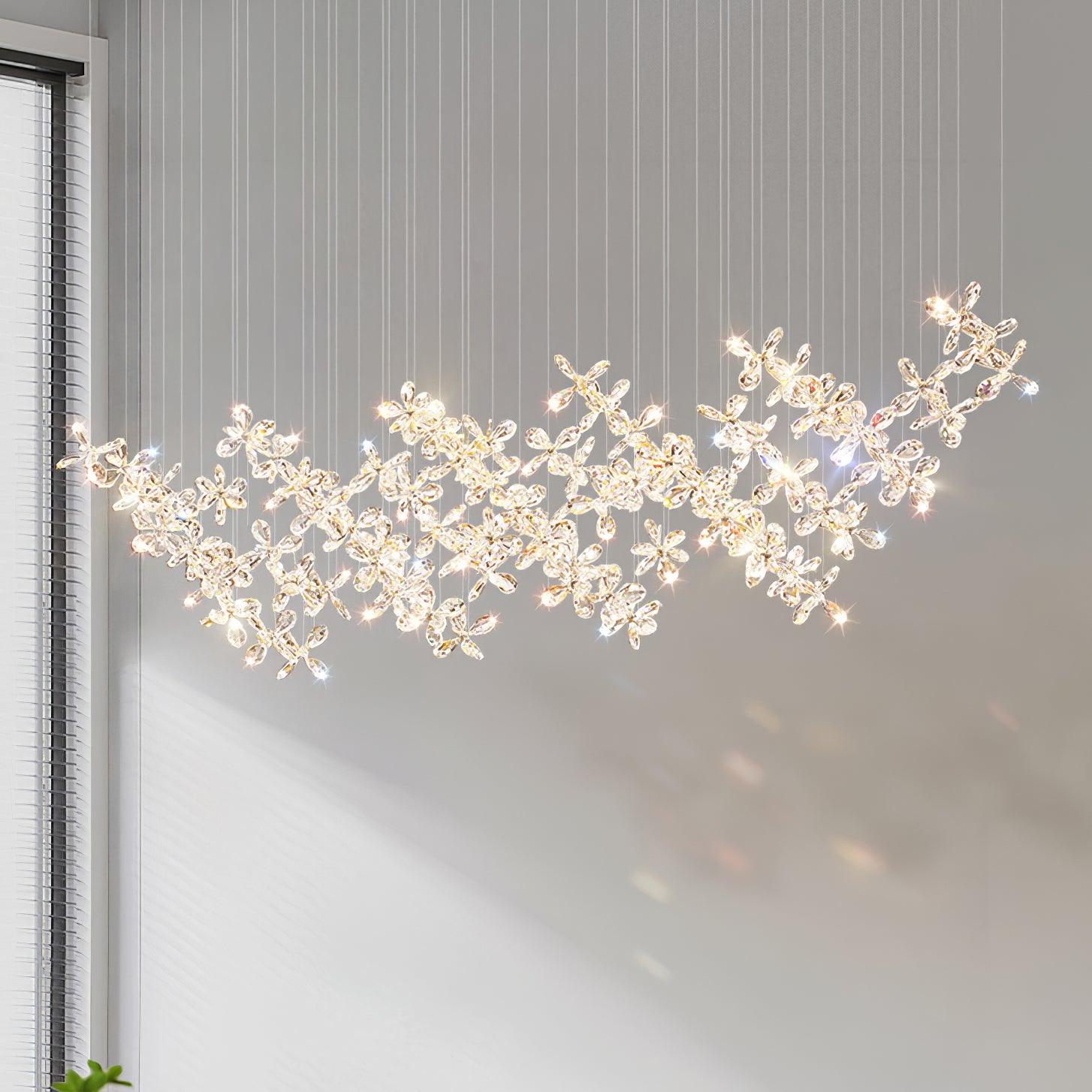 Lustra Chandelier Cristal Papillon Bouquet Floral - Neutralighting