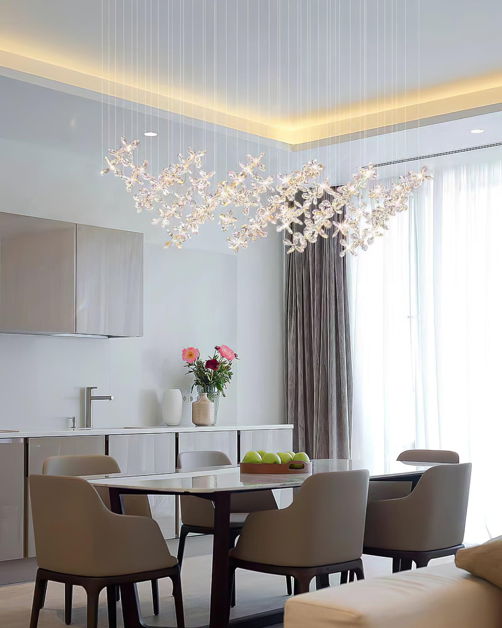 Lustra Chandelier Cristal Papillon Bouquet Floral - Neutralighting