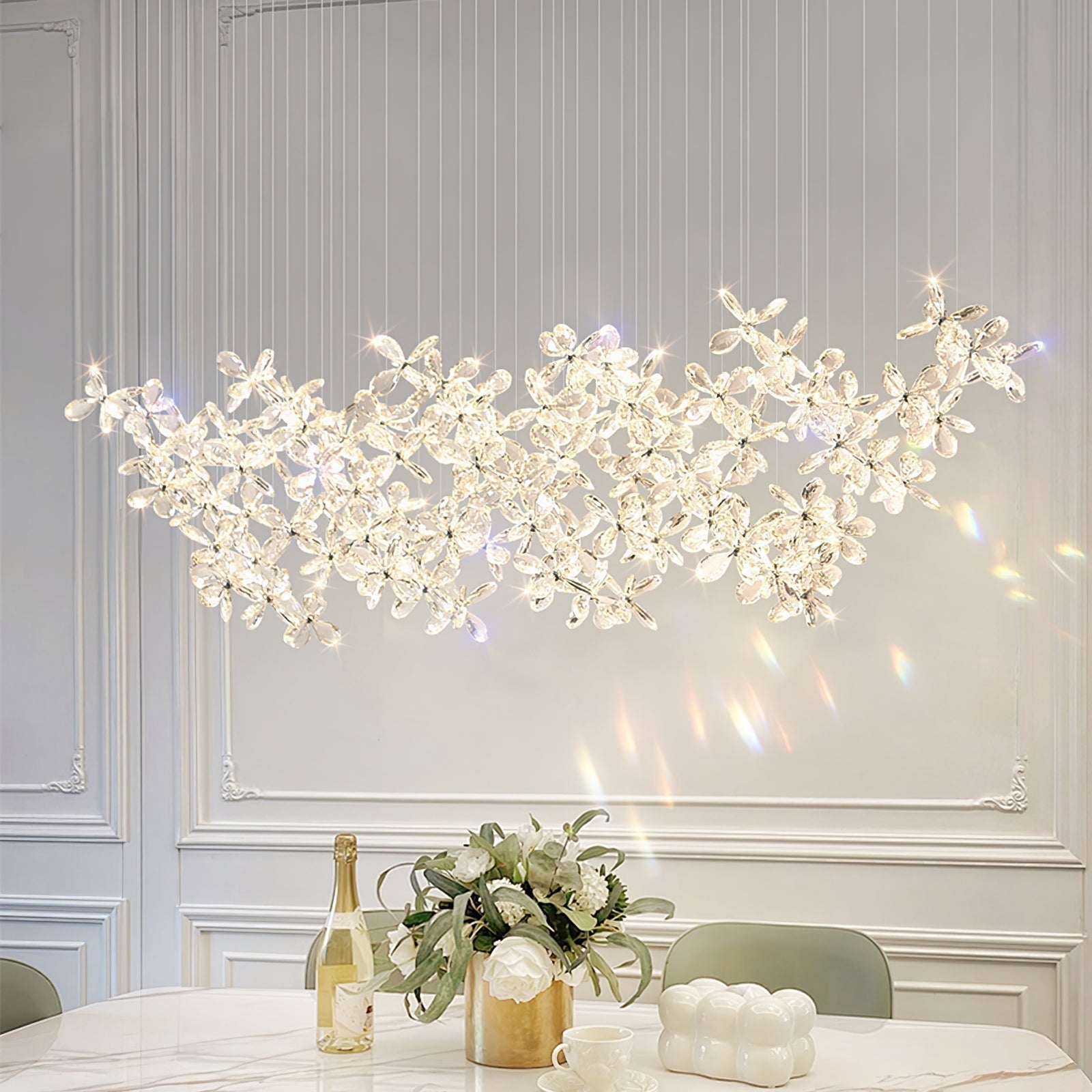 Lustra Chandelier Cristal Papillon Bouquet Floral - Neutralighting