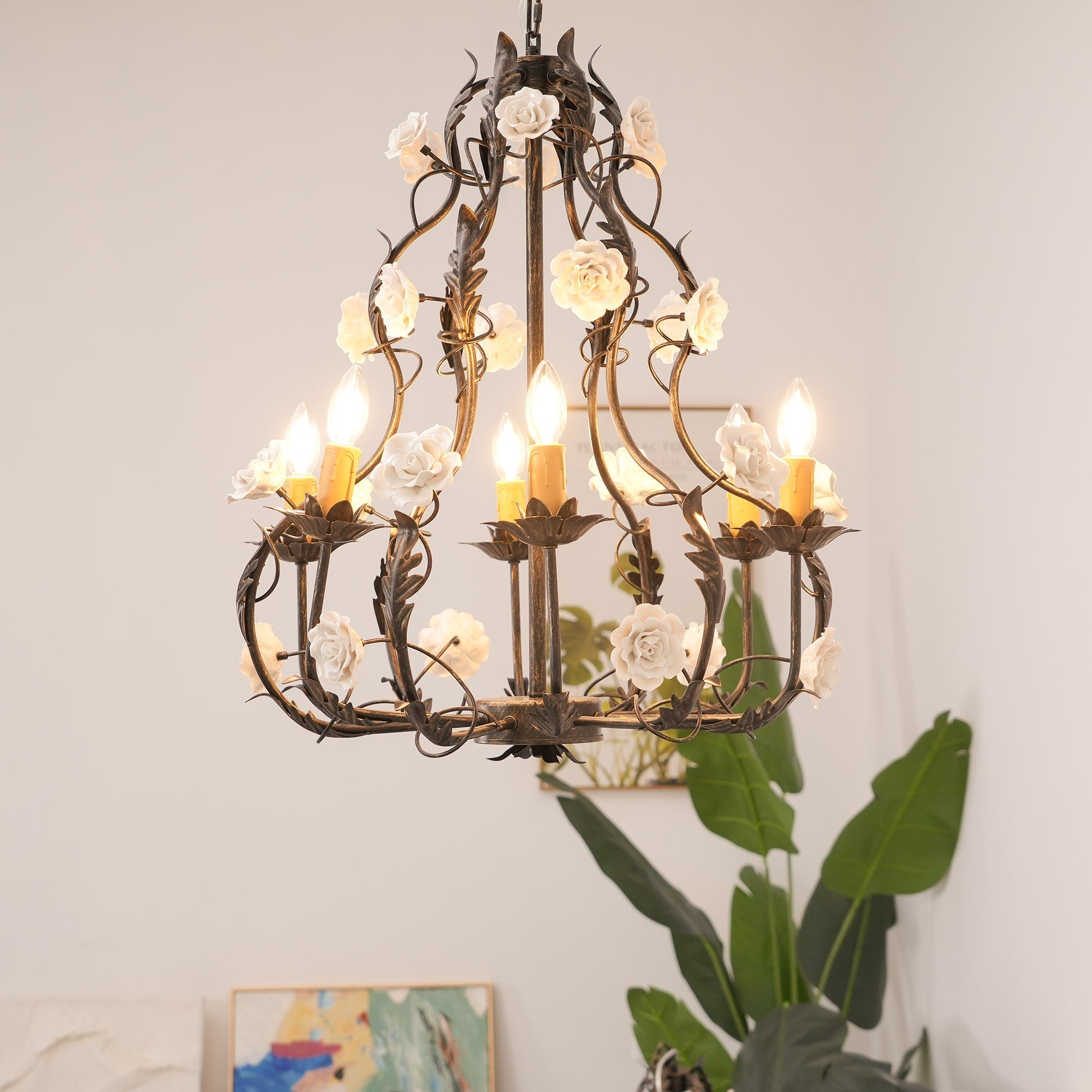 Araeyra Lustre Métal Céramique Rose Luxe Postmoderne - Neutralighting
