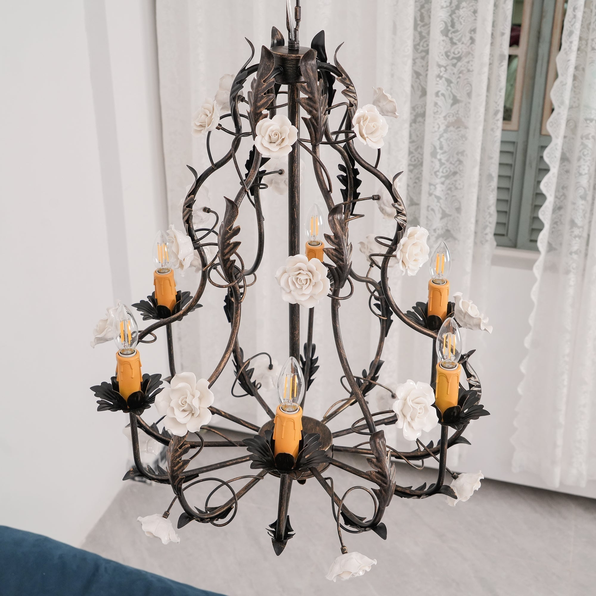 Araeyra Lustre Métal Céramique Rose Luxe Postmoderne - Neutralighting