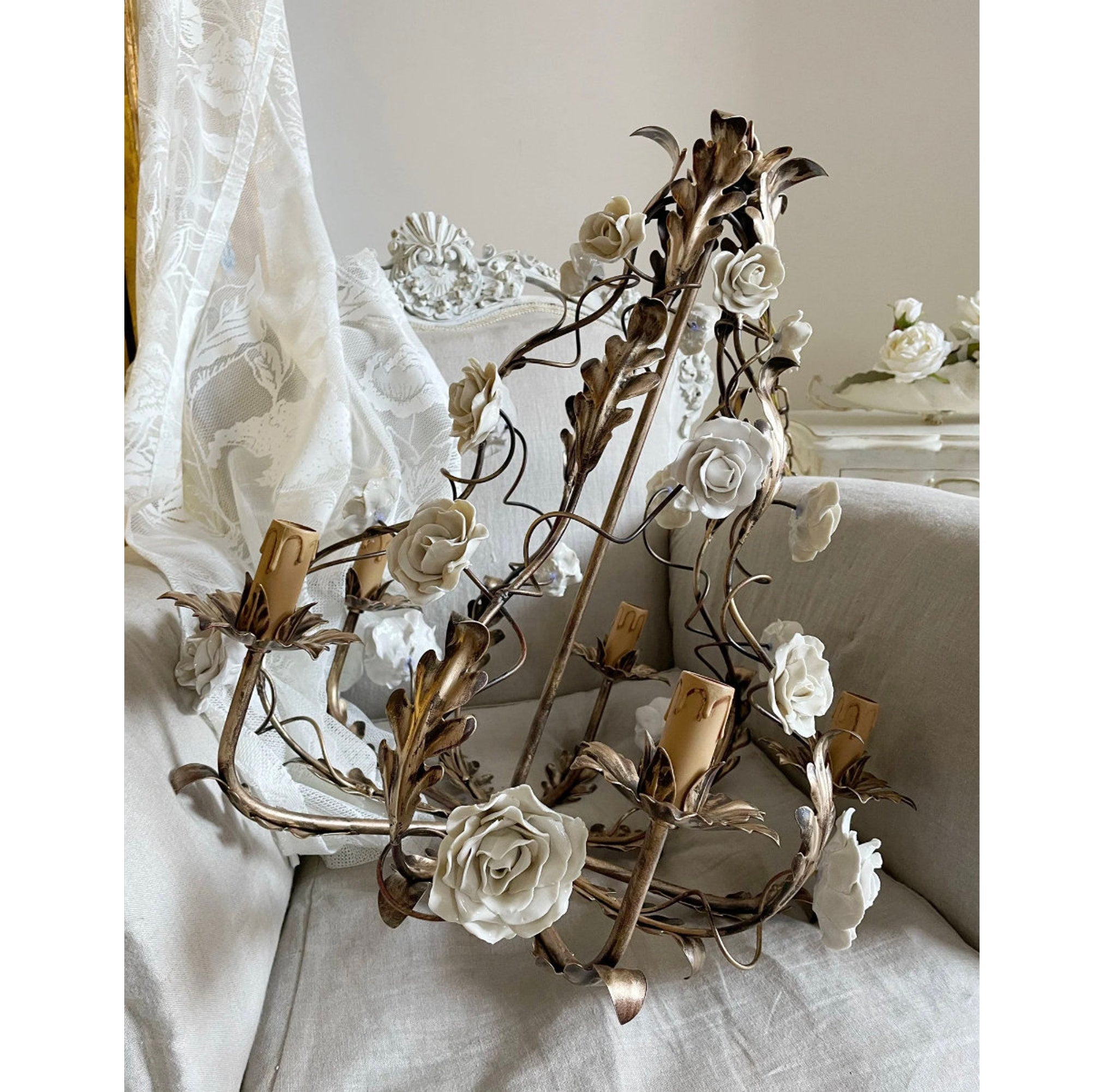 Araeyra Lustre Métal Céramique Rose Luxe Postmoderne - Neutralighting