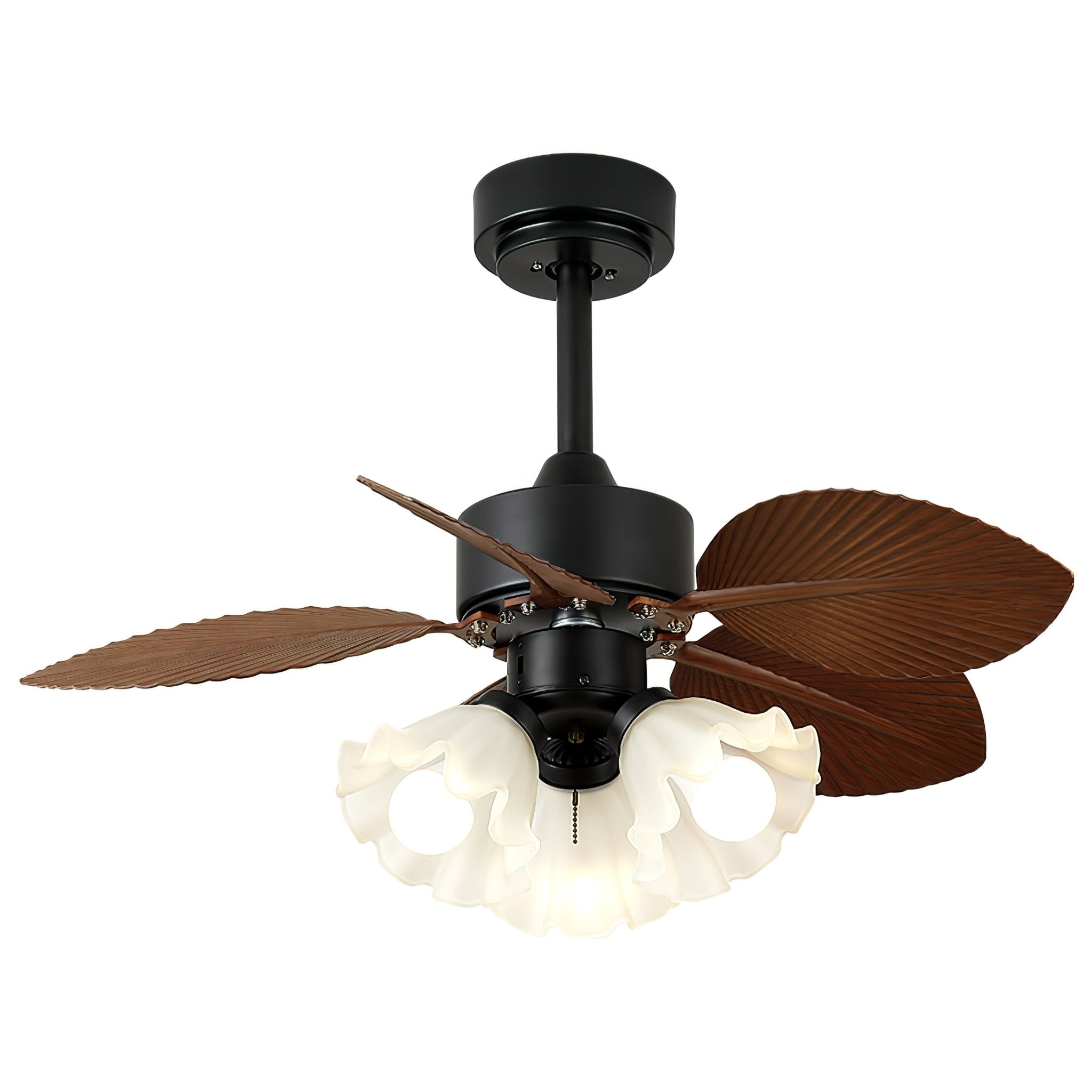 Dimensions du ventilateur de plafond Rosalyn: Dia 80cm x H 55cm.