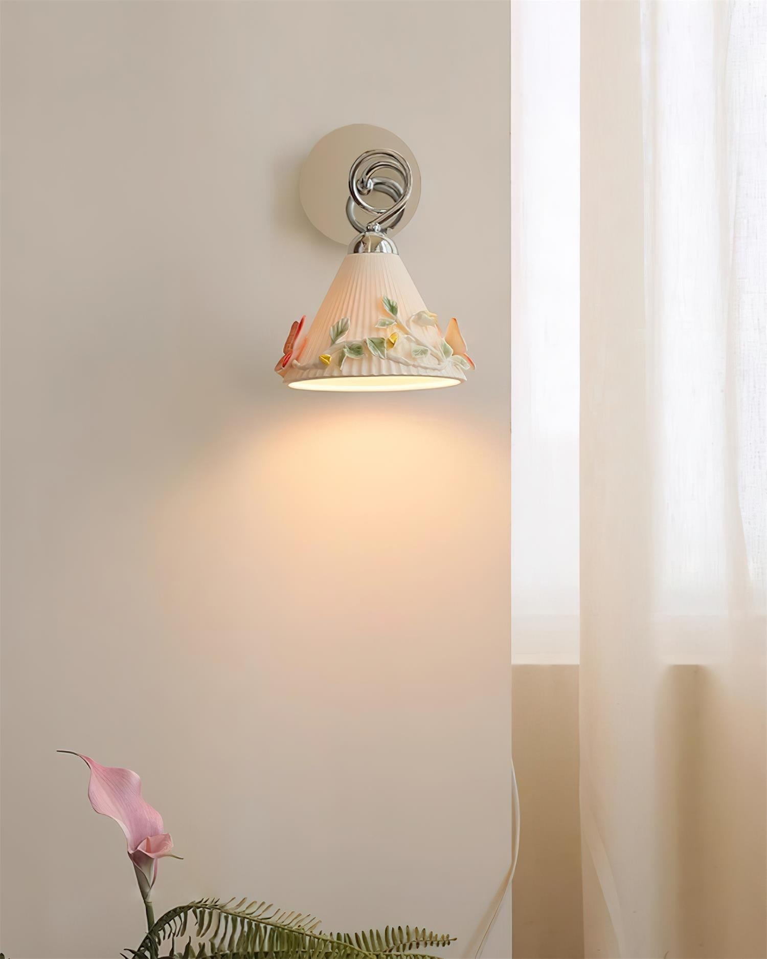 Florynna Applique Murale Pliée Floral Papillon - Neutralighting
