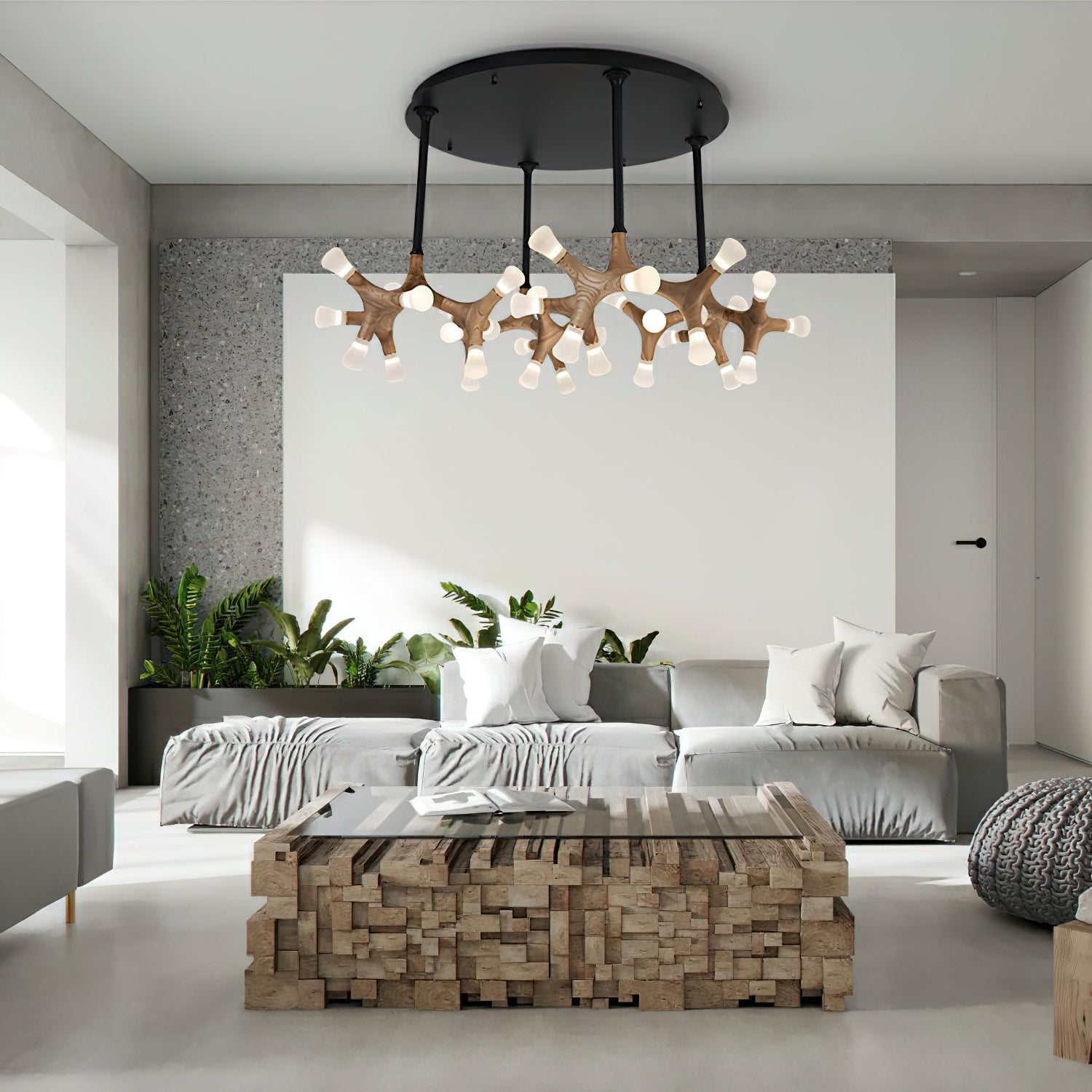 Mynorila Branch-Design Wood Pendant Light - Blowlighting