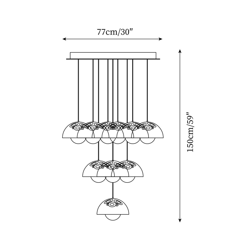 Flowerpot Chandelier - Neutralighting