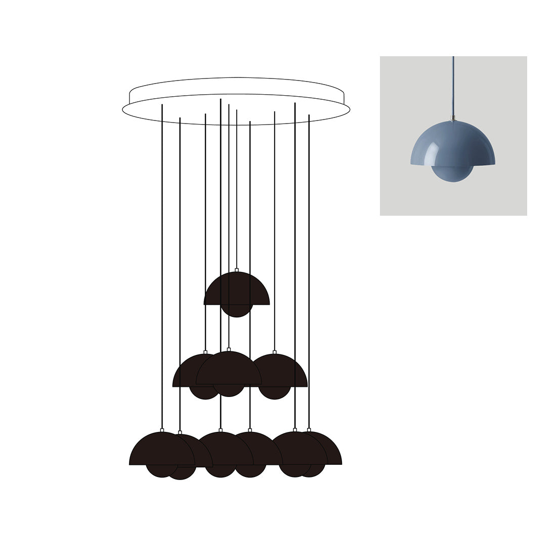 Flowerpot Chandelier - Neutralighting