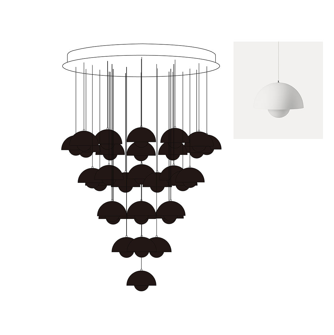 Flowerpot Chandelier - Neutralighting