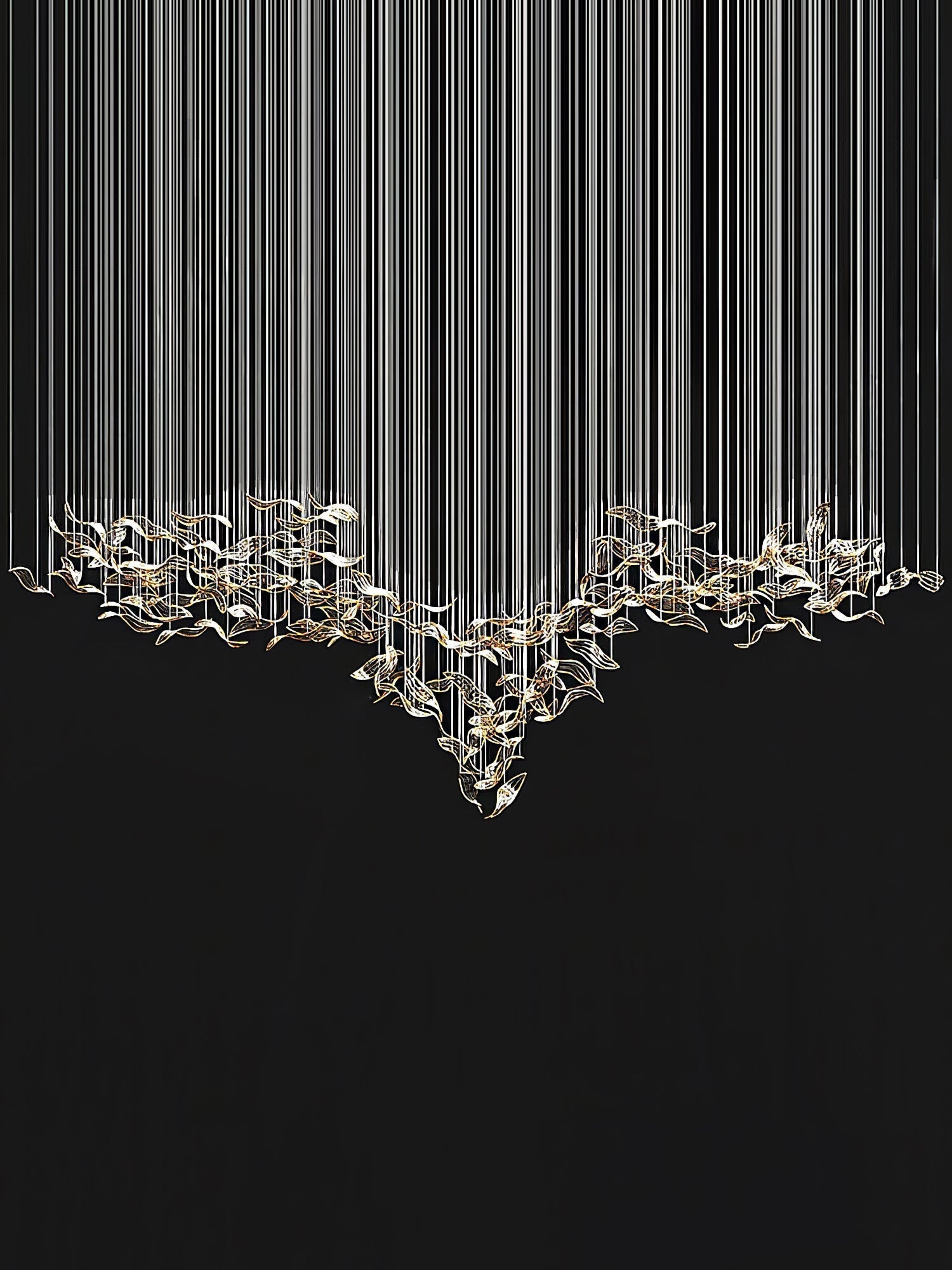 Lustra Chandelier Cascading Leaf Luxe - Blowlighting