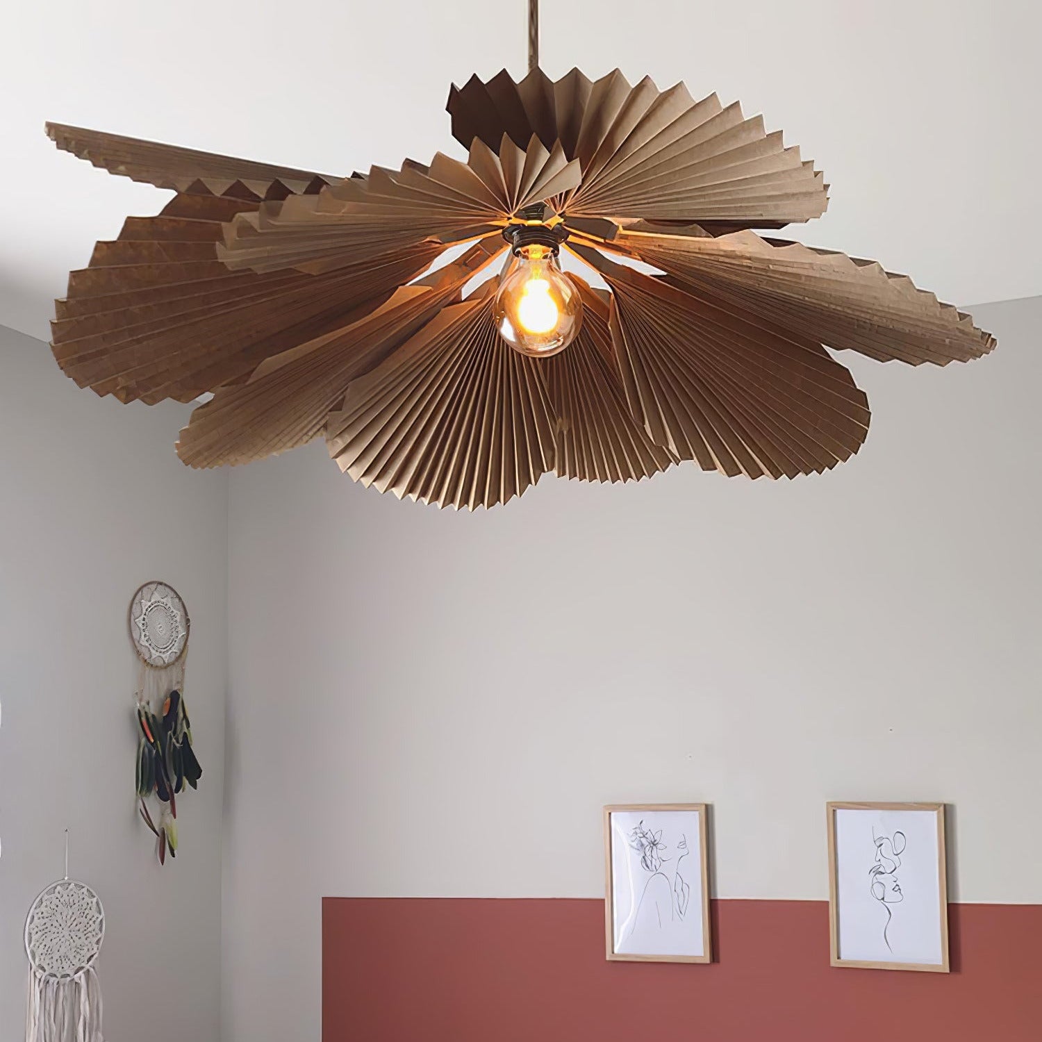 Lyra Suspension Lotus en Papier à Feuille Pliée
