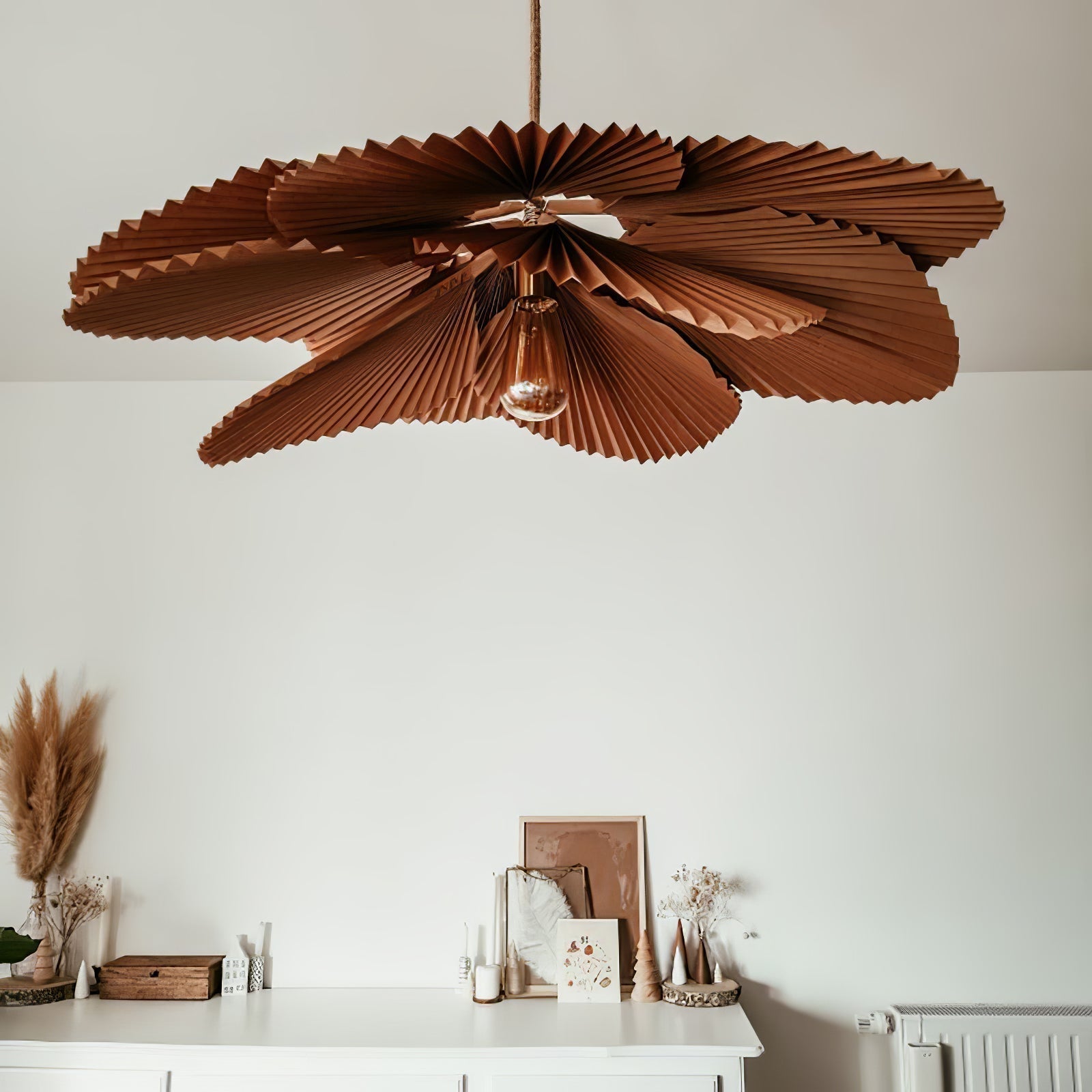 Lustra Suspension Lampe Feuille de Lotus en Papier Pliée Florale - Neutralighting