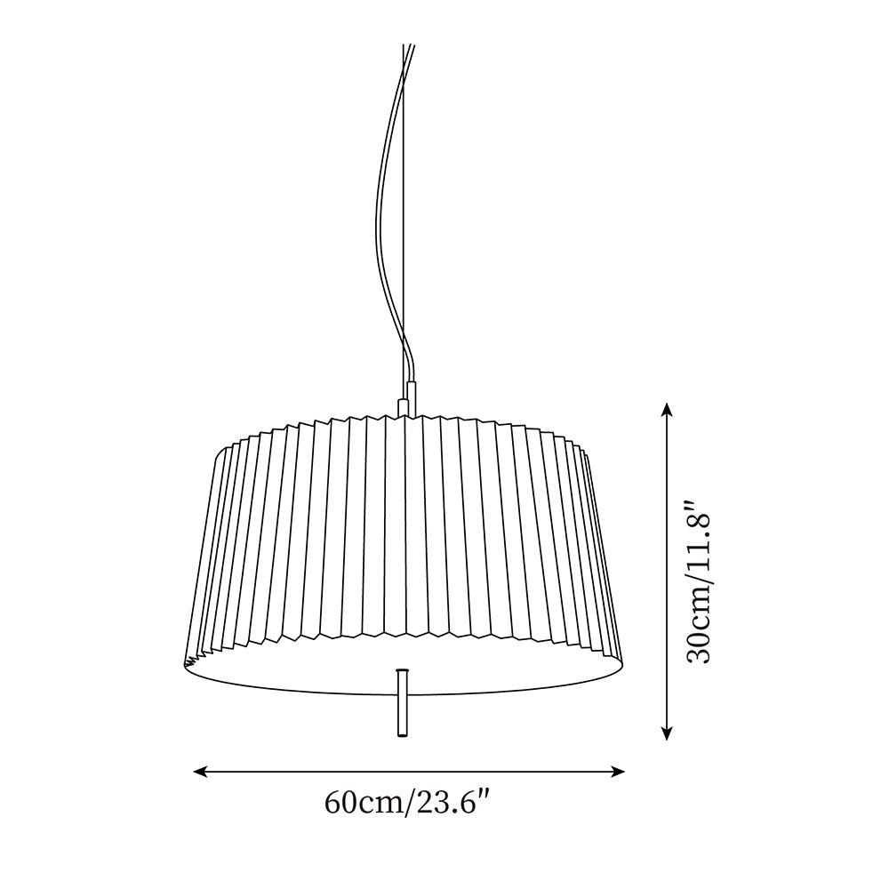 Folie Lampe Pendante Plissée Minimaliste Sérénité - Neutralighting