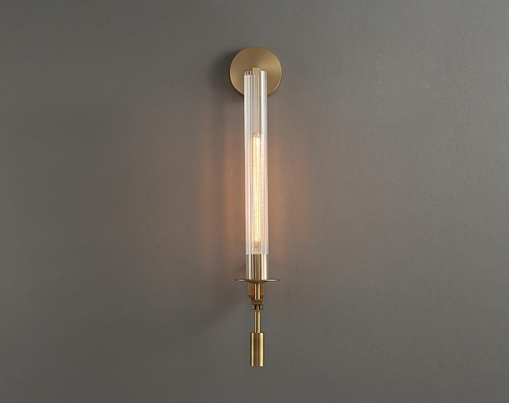 Ceshaisra French Classicism Plug-in Brass Glass Wall Lamp - Neutralighting