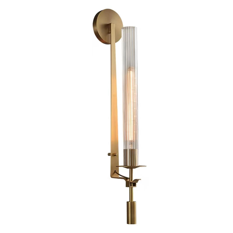 Ceshaisra French Classicism Plug-in Brass Glass Wall Lamp - Neutralighting