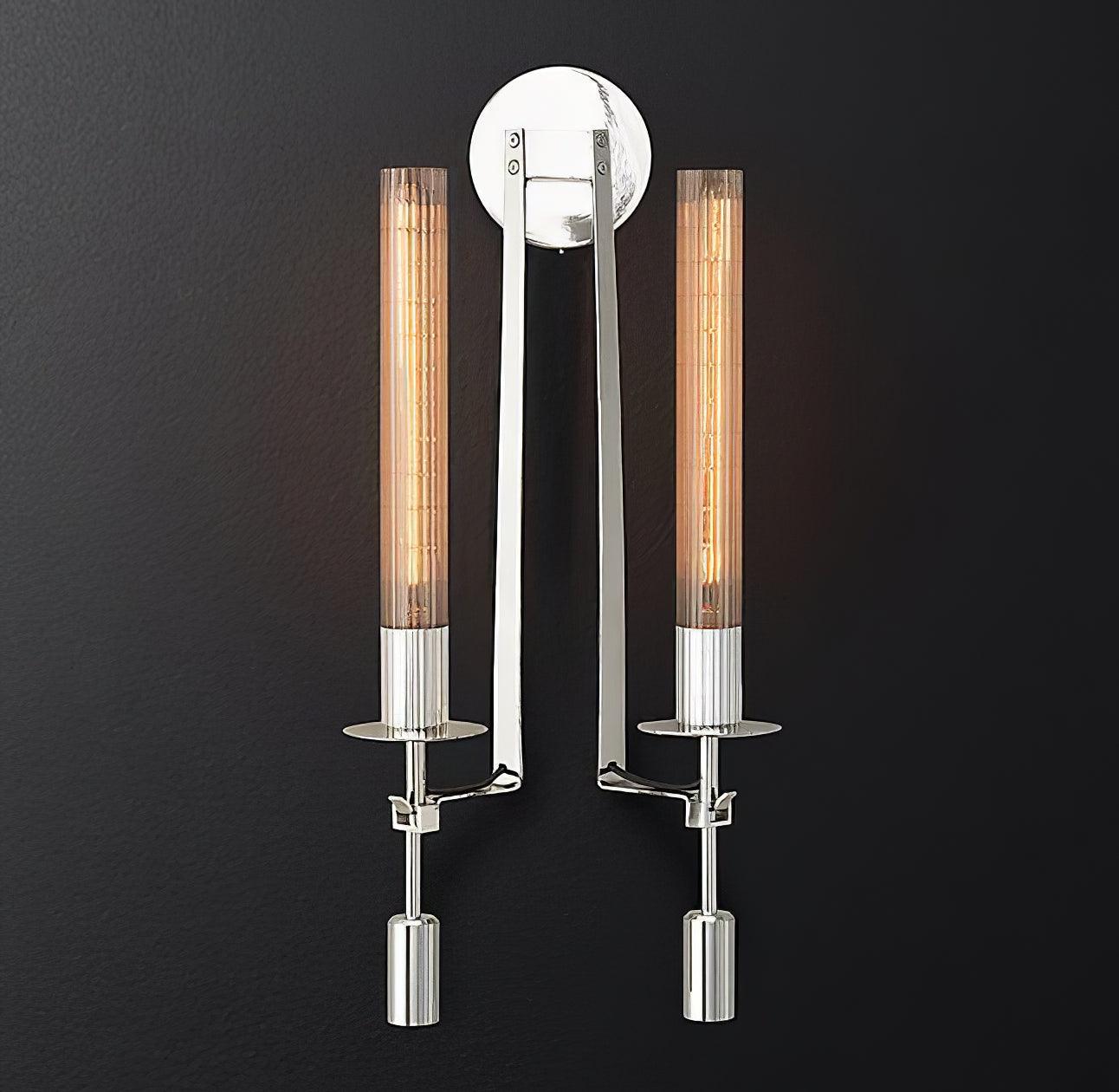Ceshaisra French Classicism Plug-in Brass Glass Wall Lamp - Neutralighting
