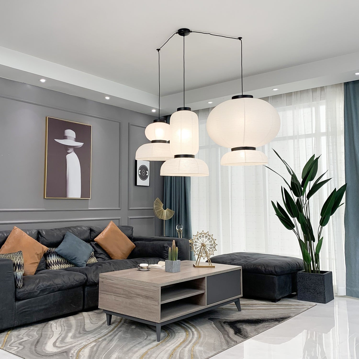 Tessire Lampe Suspendue Scandinave en Papier - Neutralighting