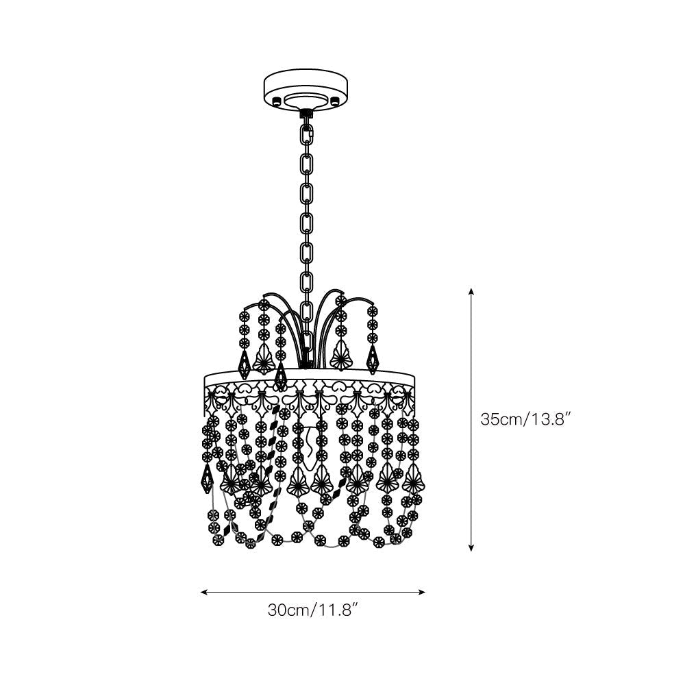 Ershaa Postmodern Luxury Crystal Metal Chandelier - Lamp Copper