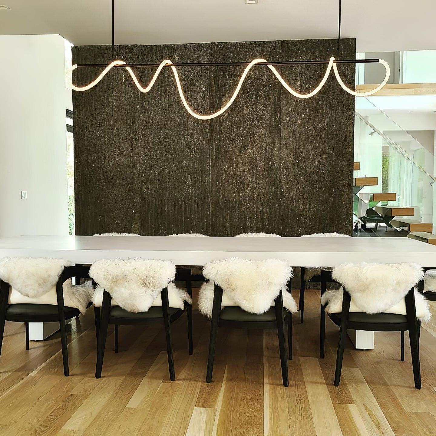 Lustra Chandelier Flexible Silicone Courbe Moderne Élégant - Neutralighting