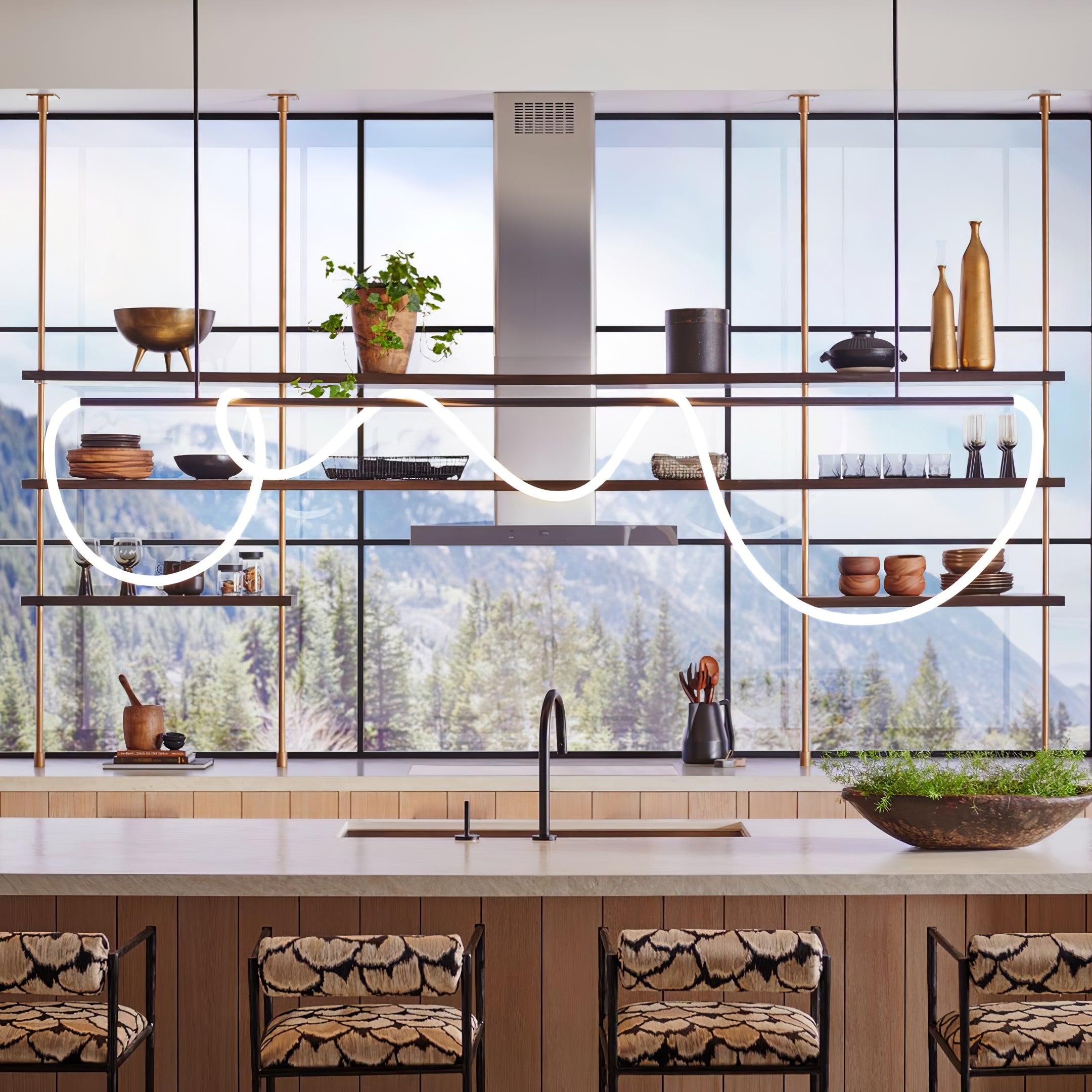 Lustra Chandelier Flexible Silicone Courbe Moderne Élégant - Neutralighting