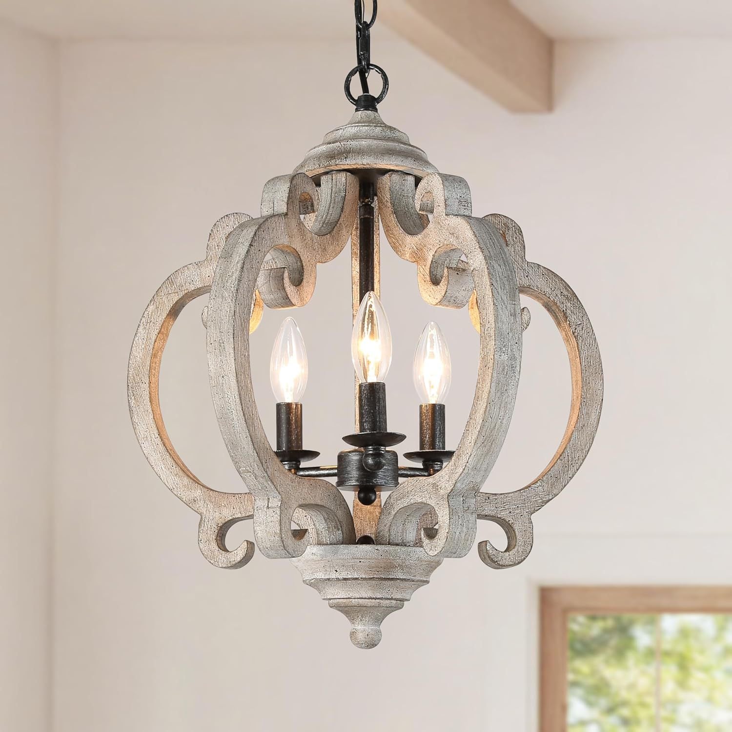 Myviniel Suspension Bois Métal Vintage Industrielle Salon - Neutralighting