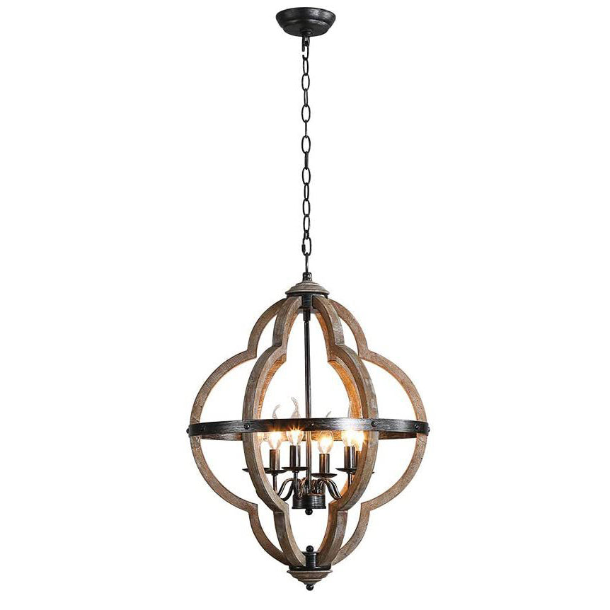 Cilorora Vintage Industrial Wood Metal Pendant Lamp - Lamp Copper