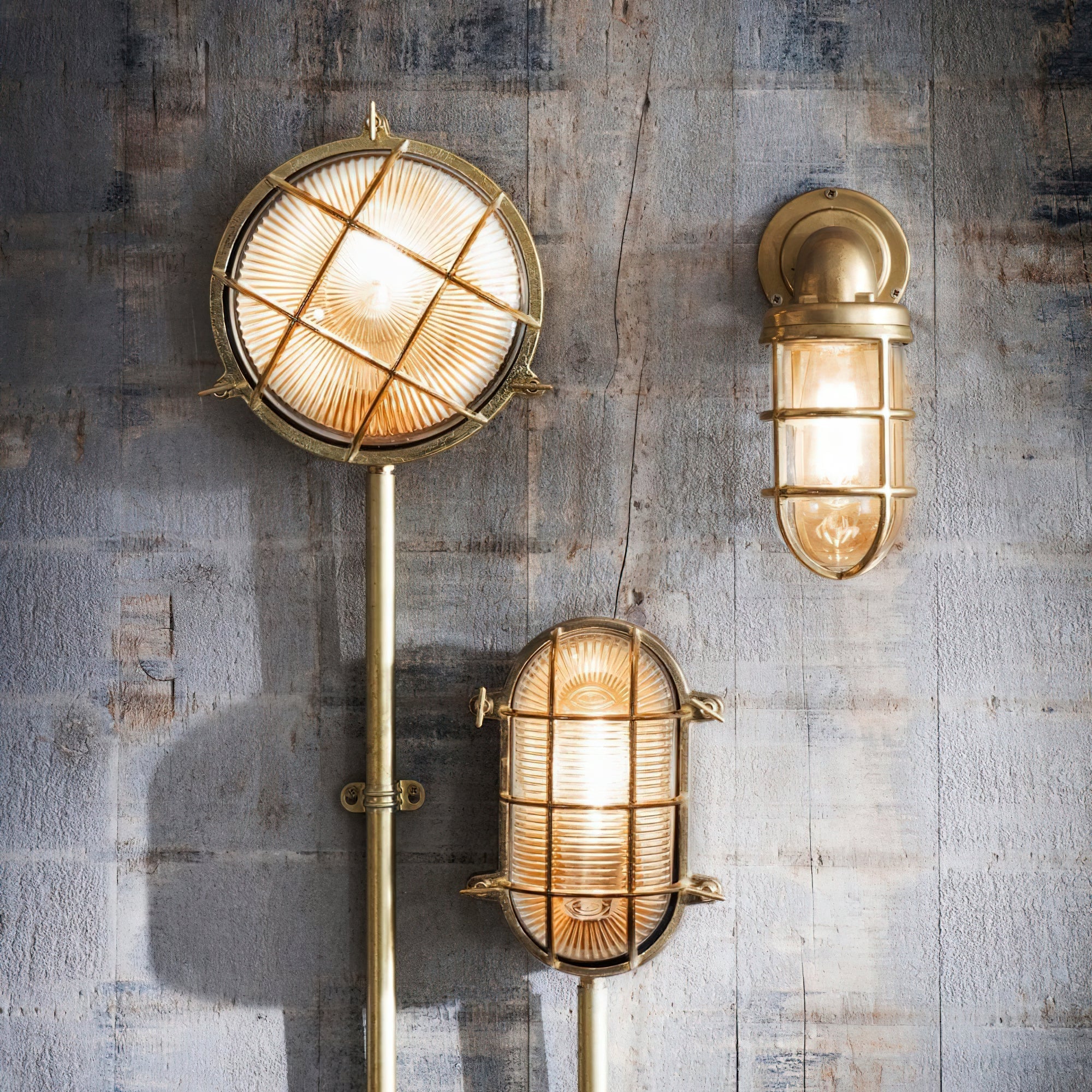 Erthearis Applique Murale Vintage Laiton Métal Bunker - Neutralighting