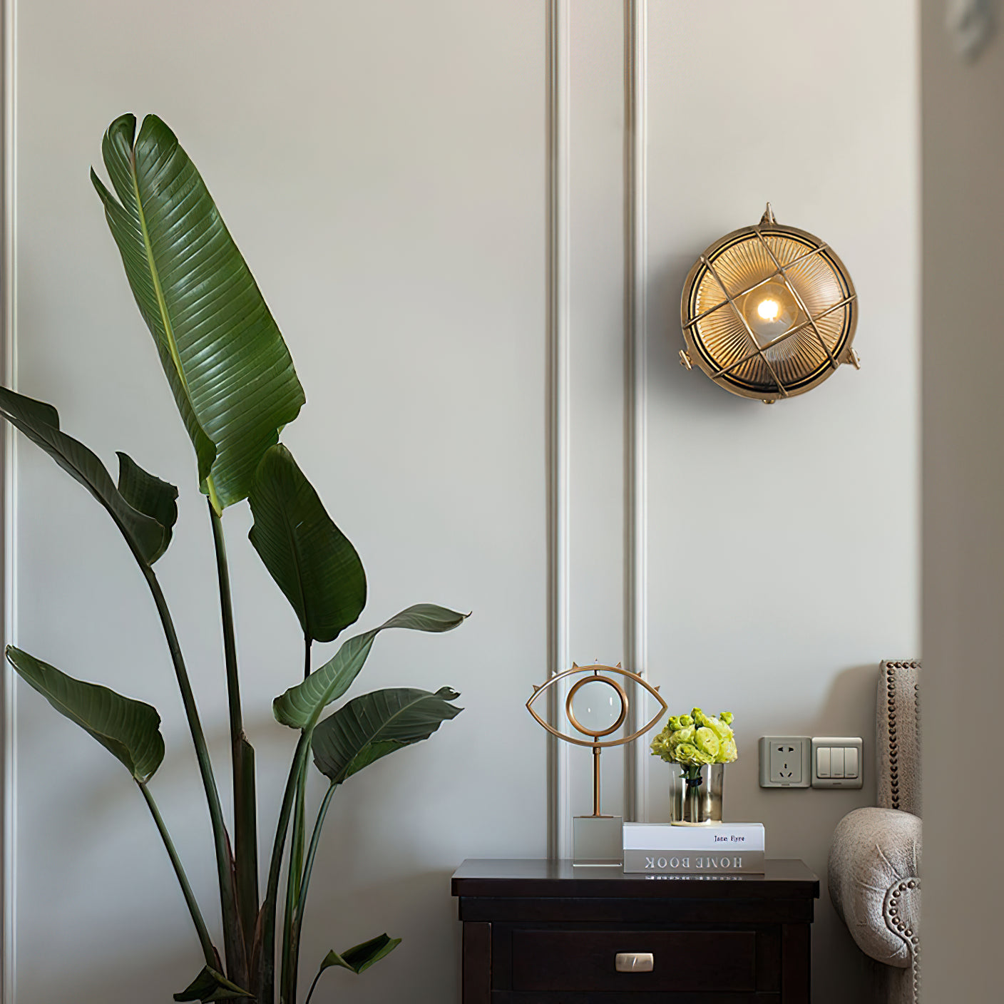 Erthearis Applique Murale Vintage Laiton Métal Bunker - Neutralighting