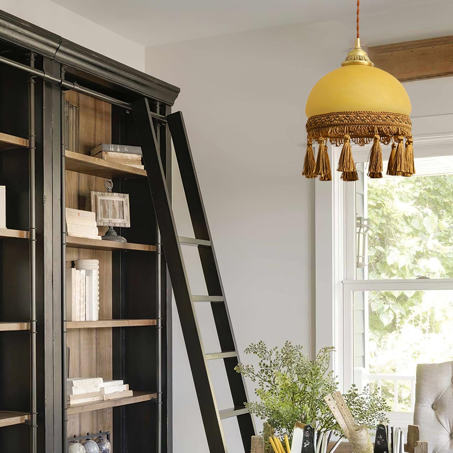 Fringe Suspension en Laiton avec Franges - Neutralighting