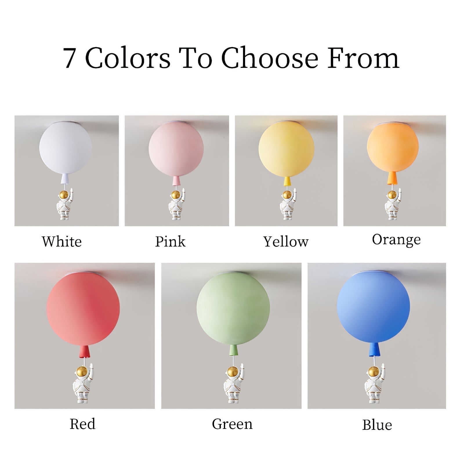 Solara Lampe Plafonnier Acrylique Ballon Astronaute - Neutralighting