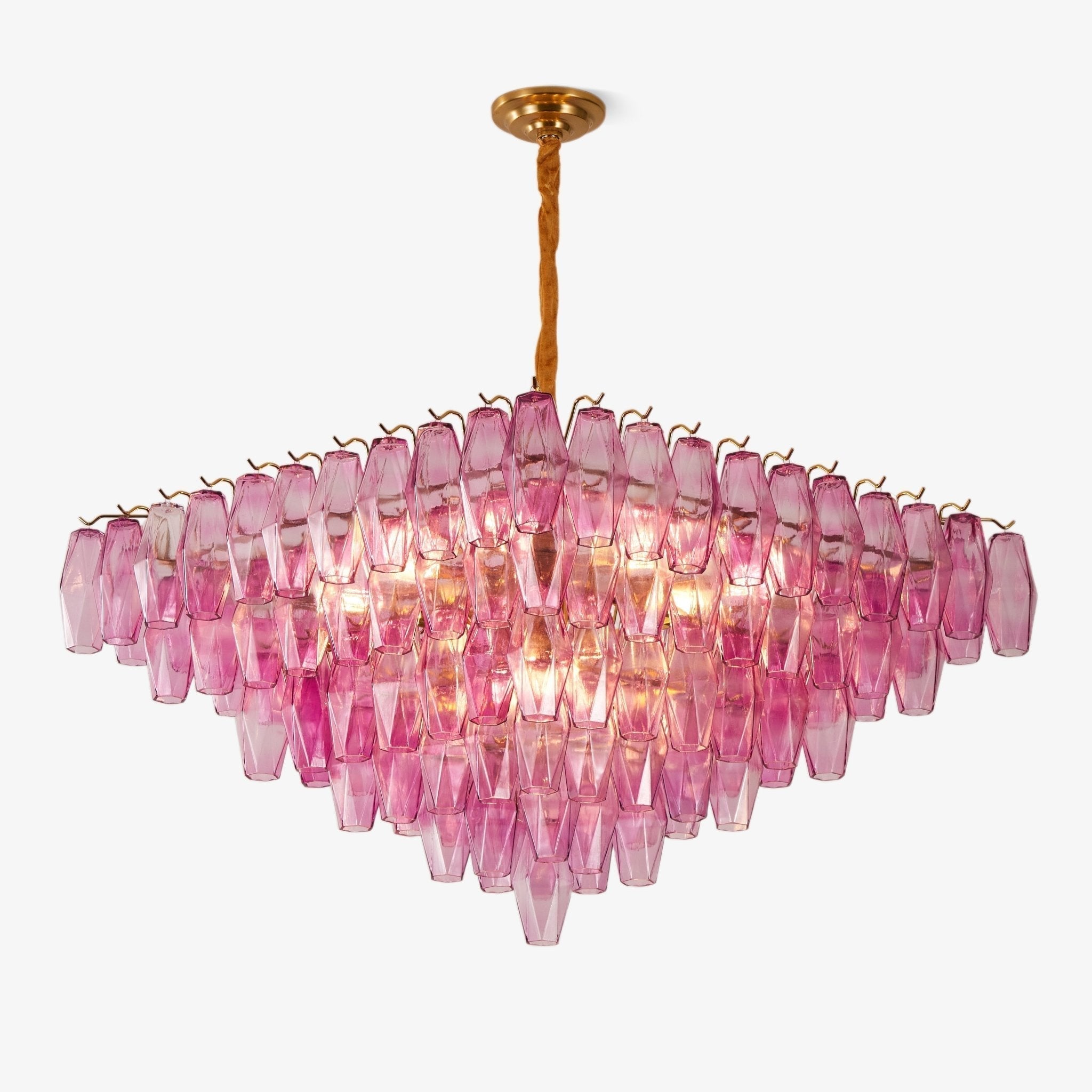 Aurora Lustre Fuchsia Prisme Inversé Pyramide - Neutralighting