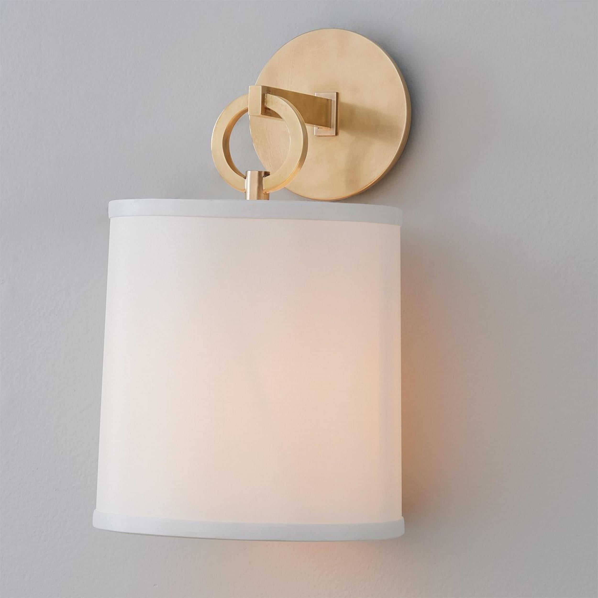 Cotheor Applique Murale Circulaire Laiton Tissu Minimaliste Moderne - Neutralighting
