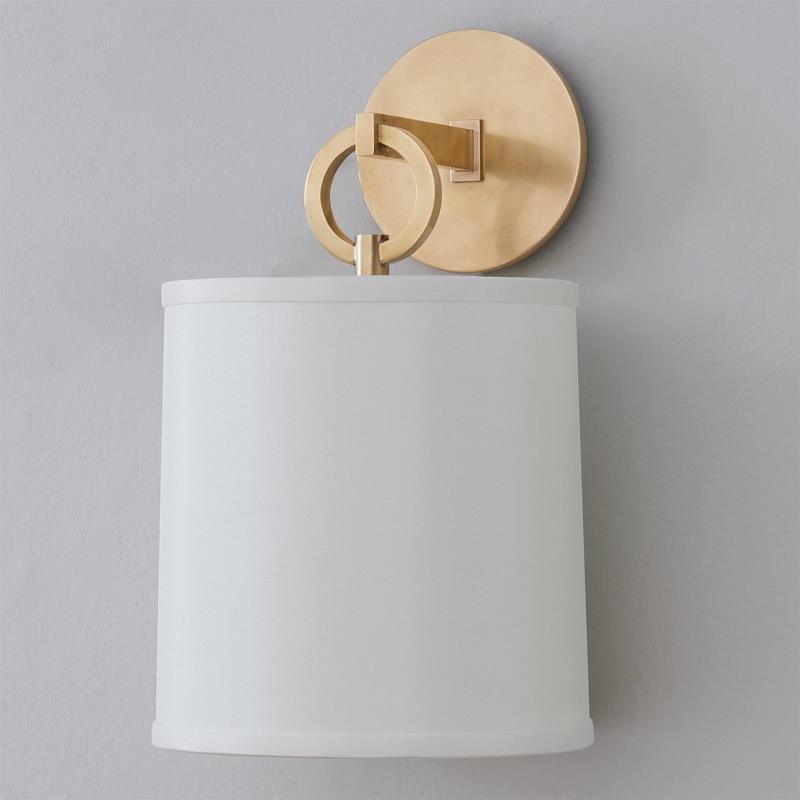 Cotheor Applique Murale Circulaire Laiton Tissu Minimaliste Moderne - Neutralighting