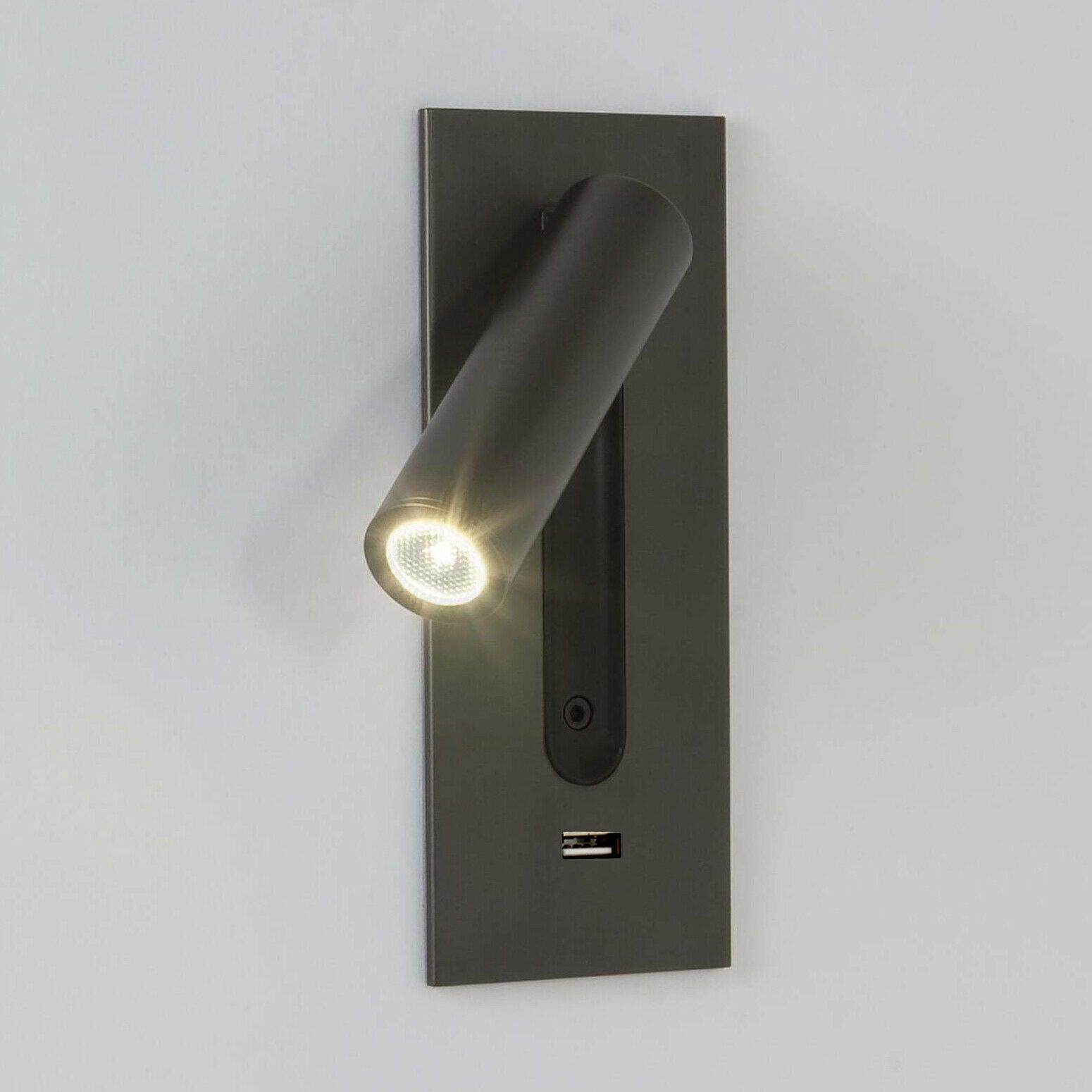 Aare Moderne Minimaliste Chevet USB Noir Luminaire Mural - Neutralighting